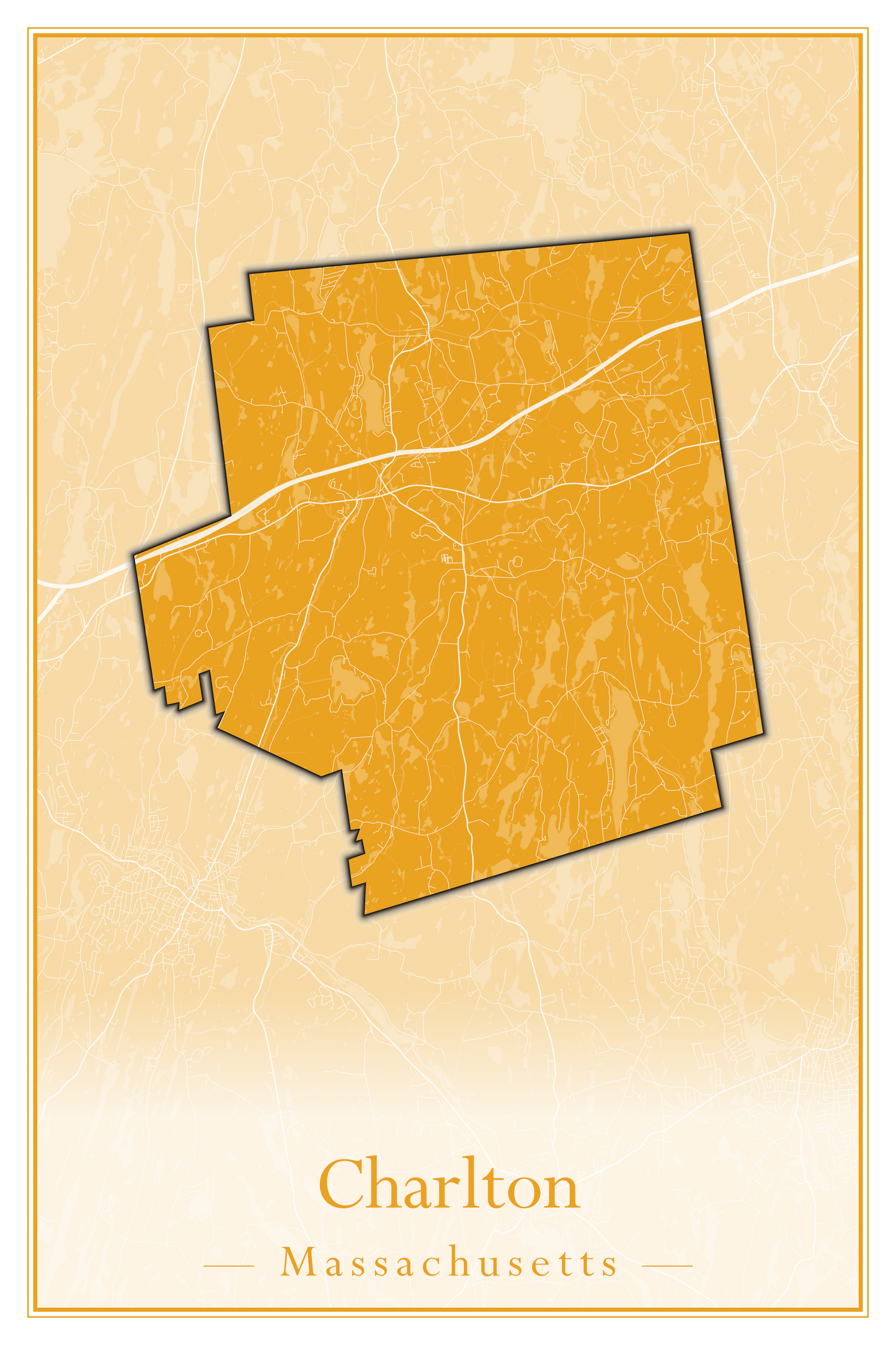 Massachusetts Towns - Street Map (Carver - Chatham)