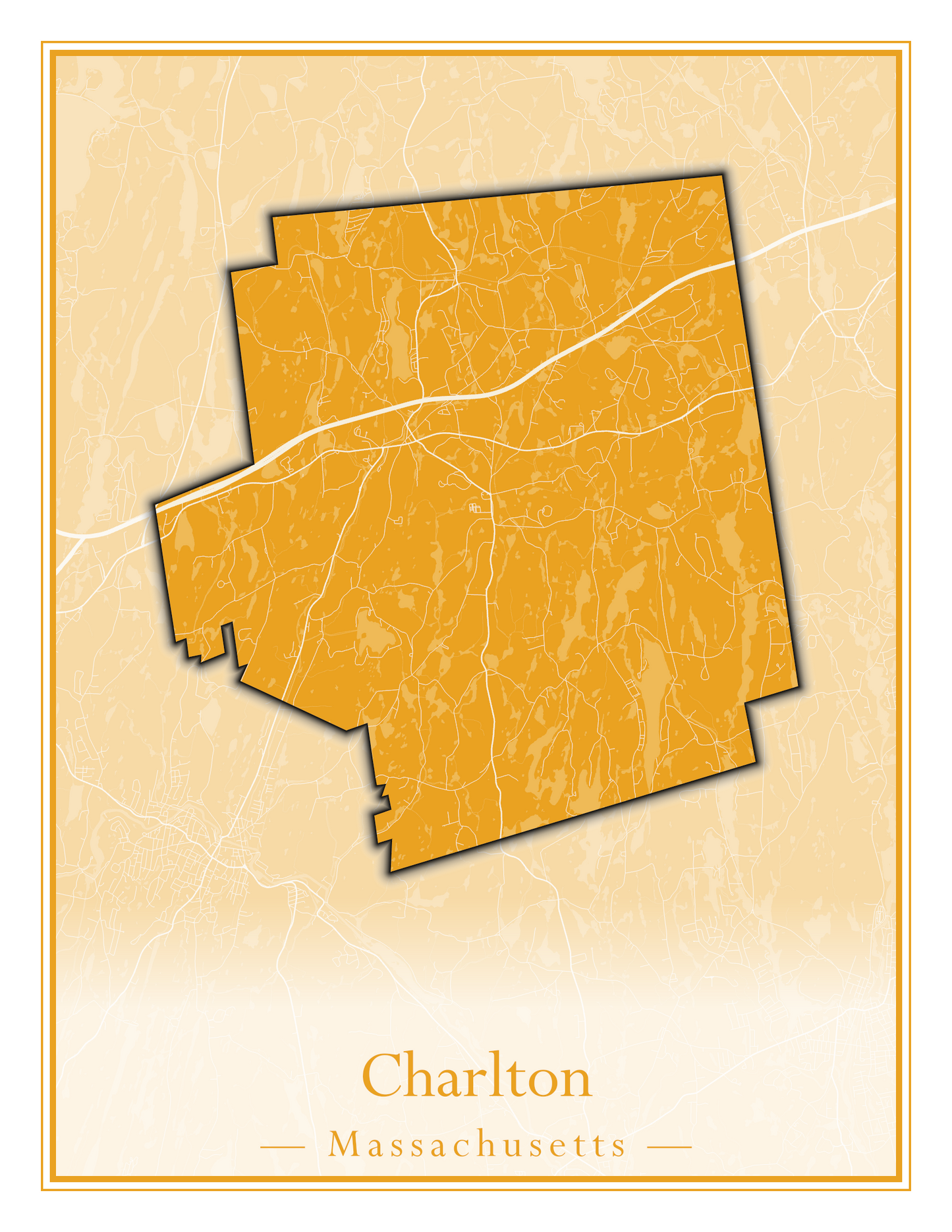 Massachusetts Towns - Street Map (Carver - Chatham)