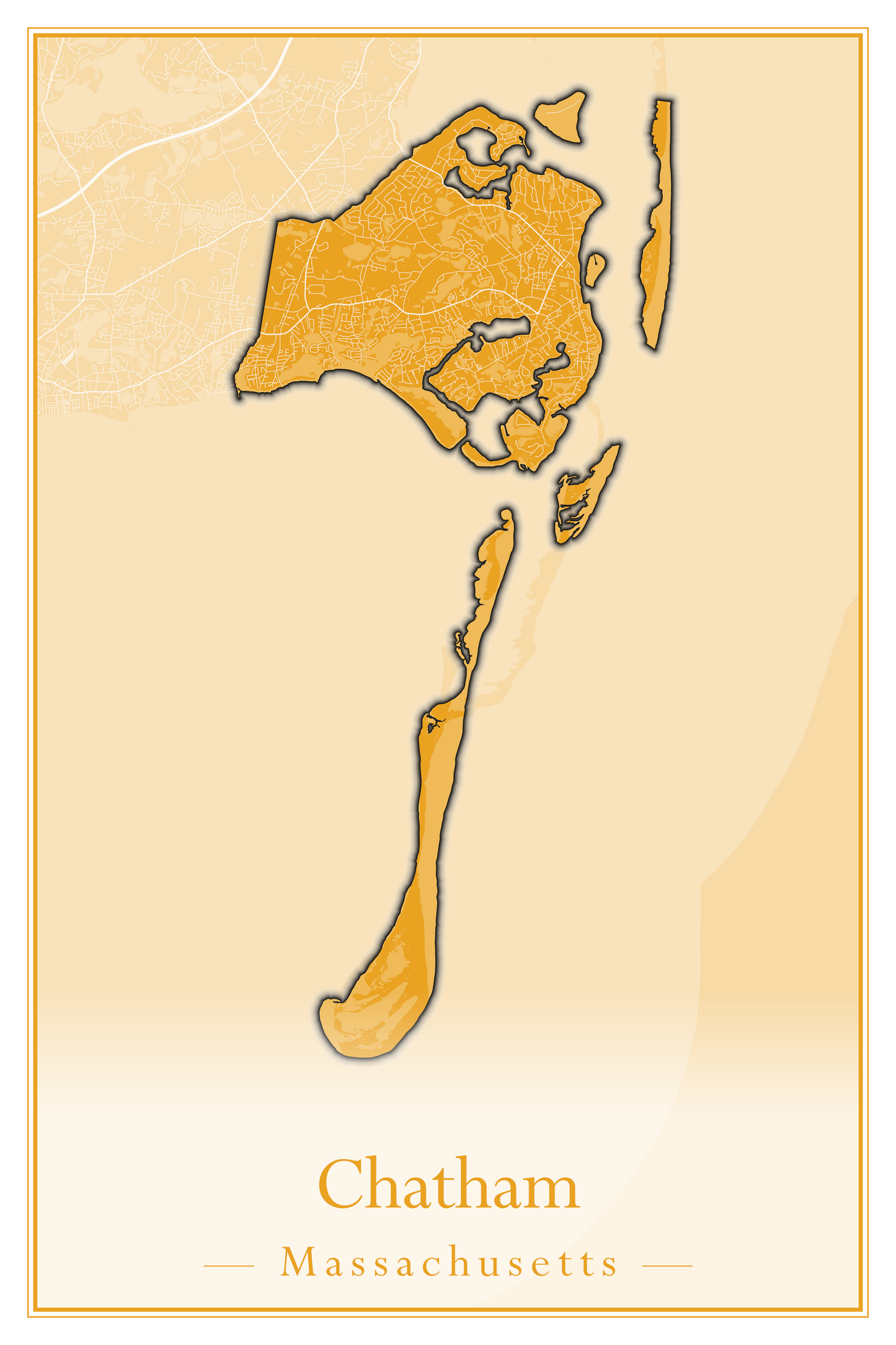 Massachusetts Towns - Street Map (Carver - Chatham)