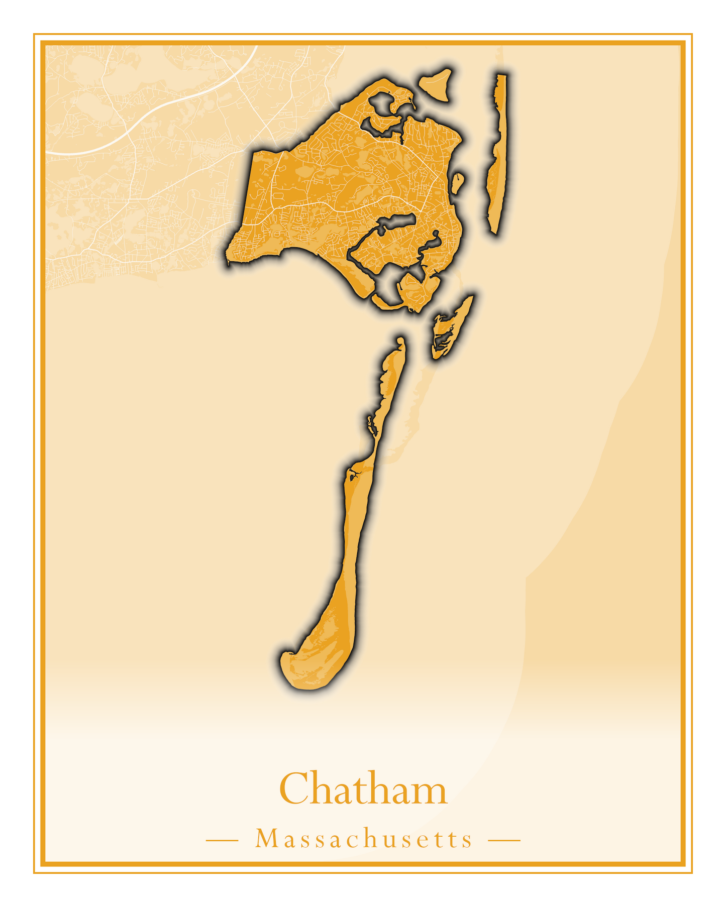 Massachusetts Towns - Street Map (Carver - Chatham)