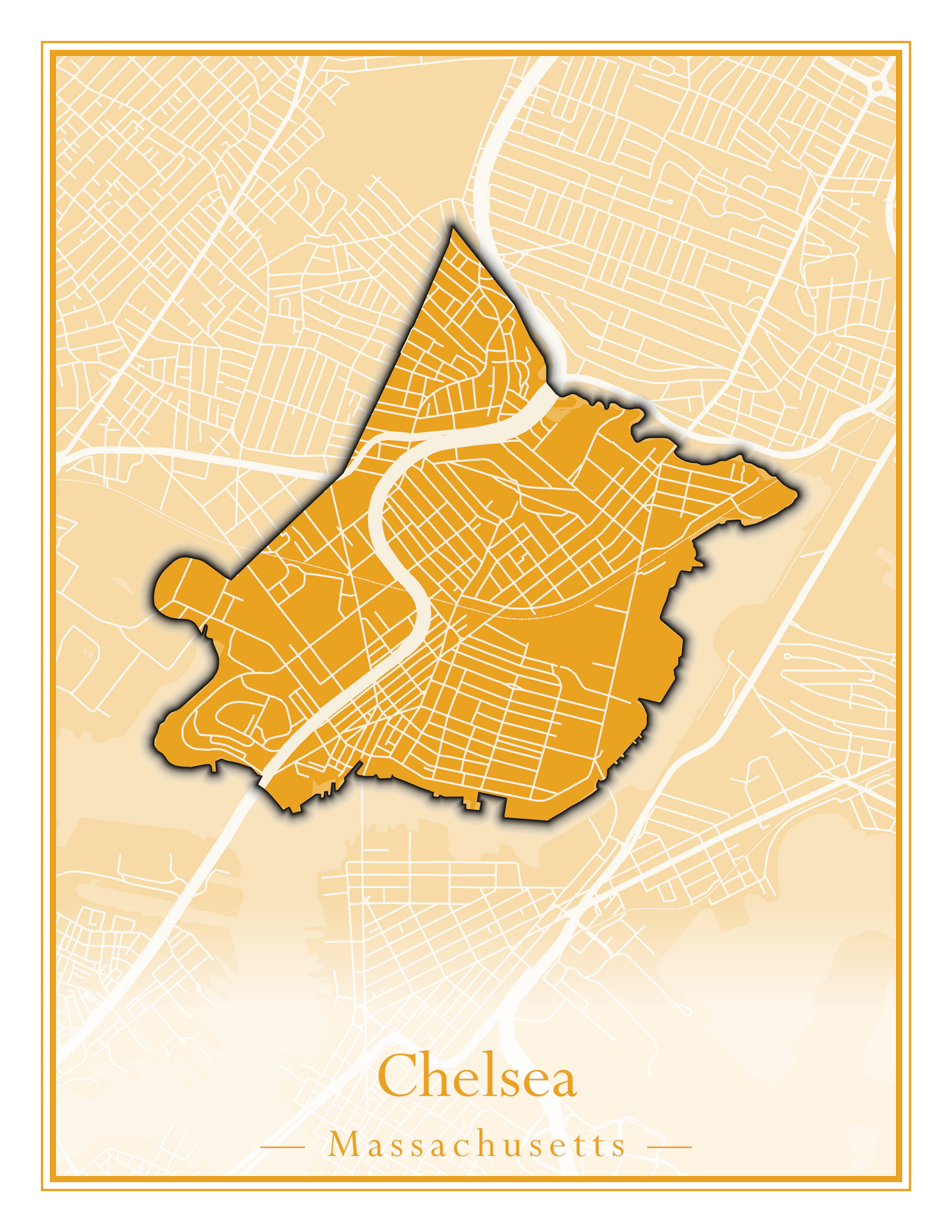 Massachusetts Towns - Street Map (Chelmsford - Chester)