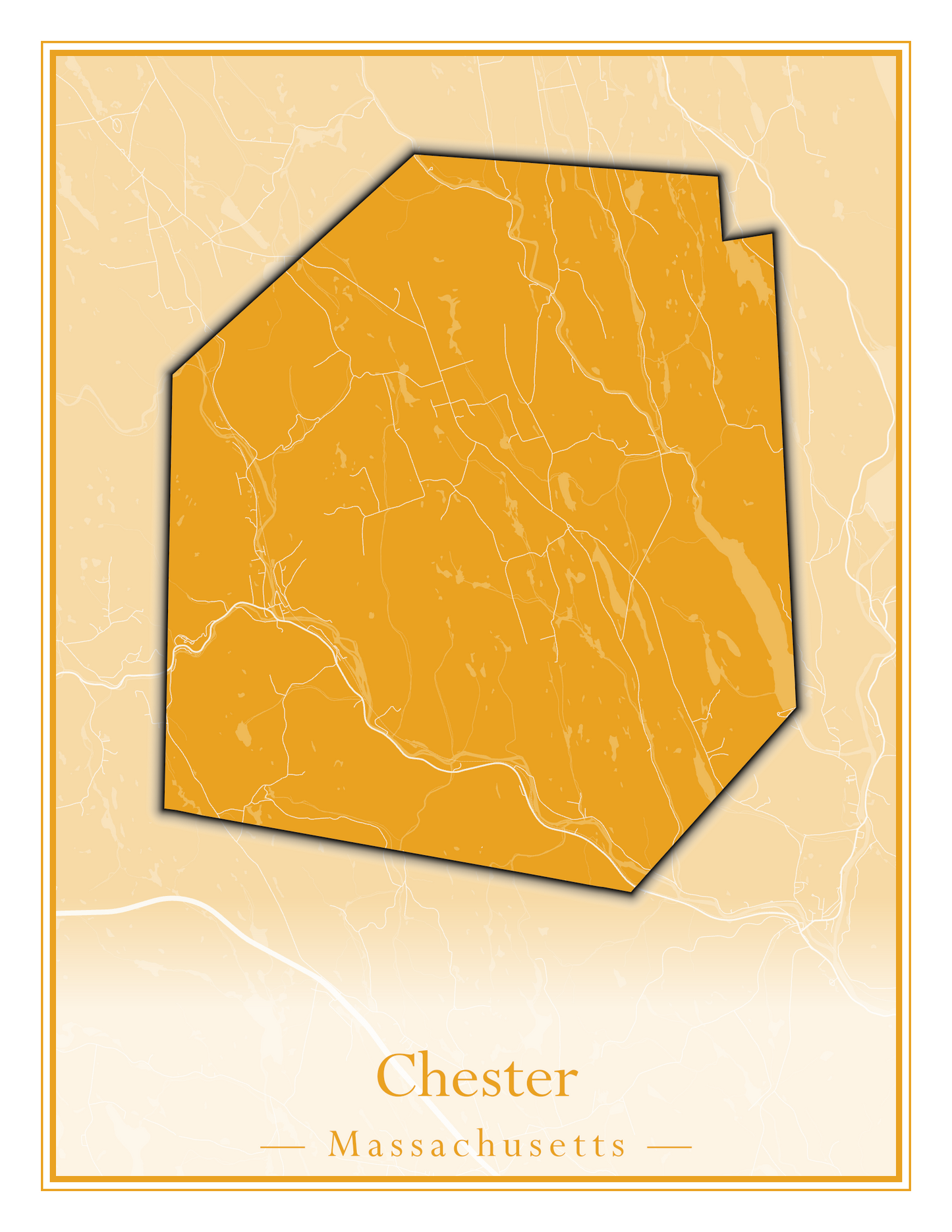 Massachusetts Towns - Street Map (Chelmsford - Chester)