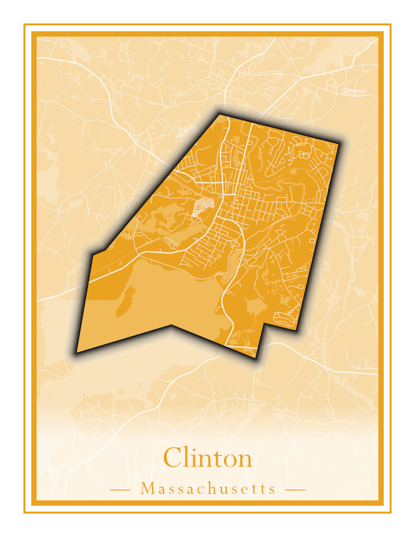 Massachusetts Towns - Street Map (Clinton - Concord)