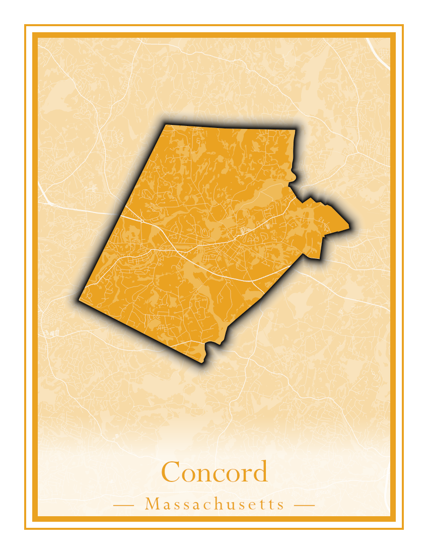 Massachusetts Towns - Street Map (Clinton - Concord)