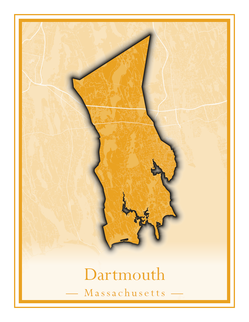 Massachusetts Towns - Street Map (Dartmouth - Dennis)