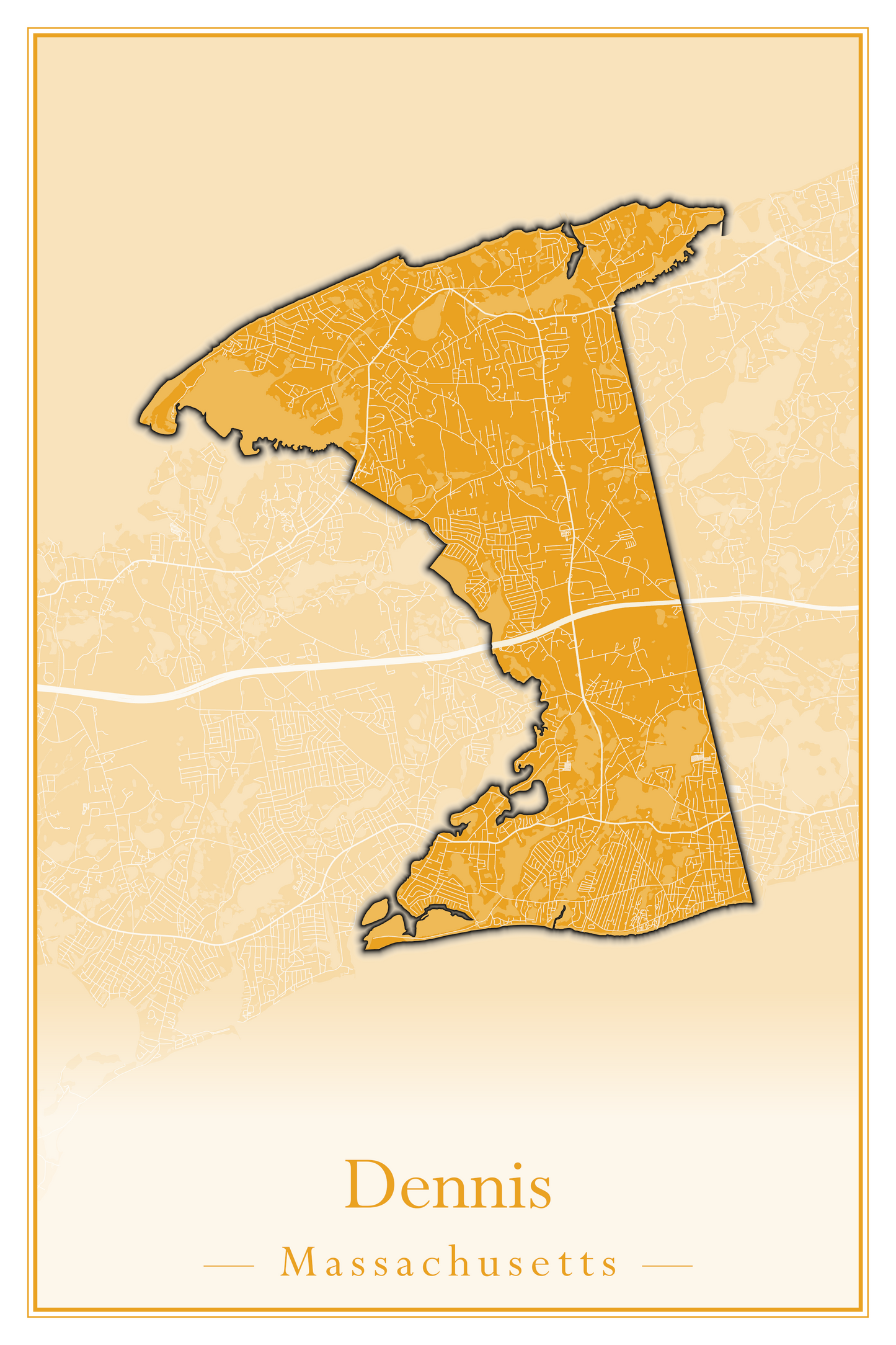 Massachusetts Towns - Street Map (Dartmouth - Dennis)