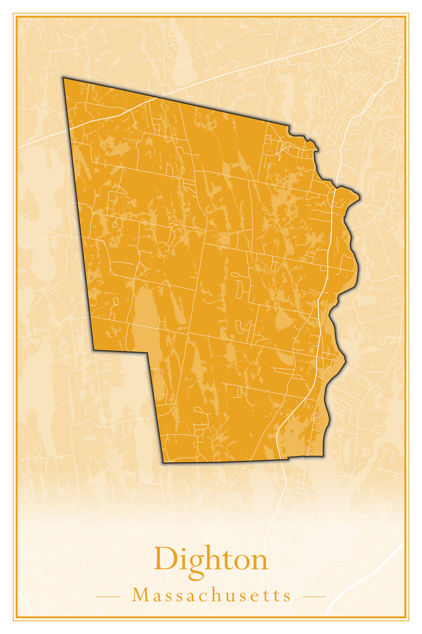 Massachusetts Towns - Street Map (Dighton - Dracut)