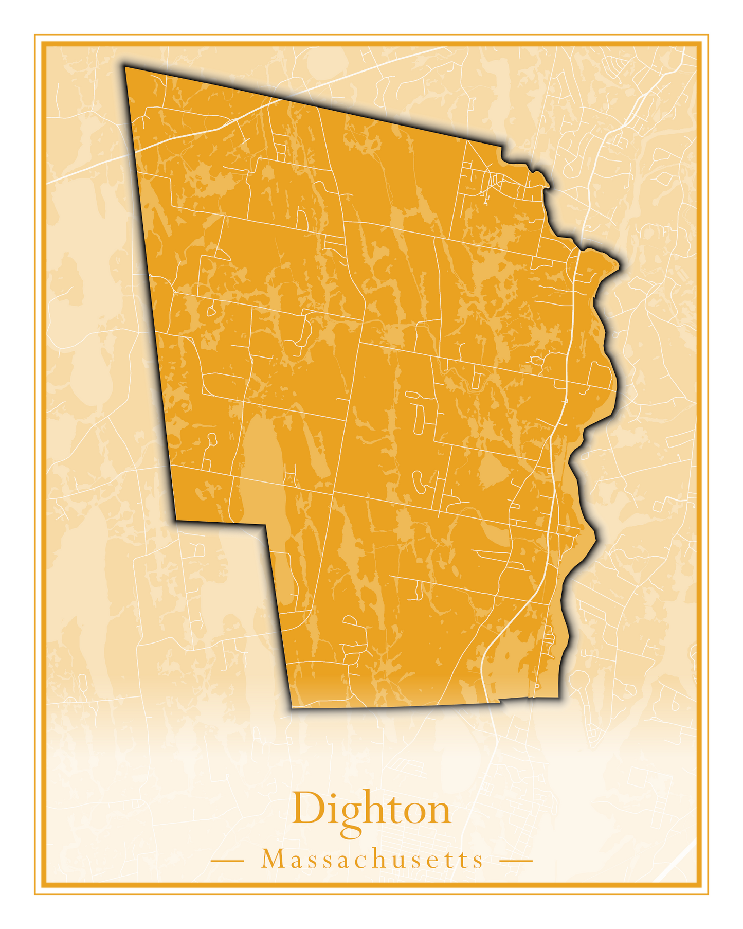 Massachusetts Towns - Street Map (Dighton - Dracut)