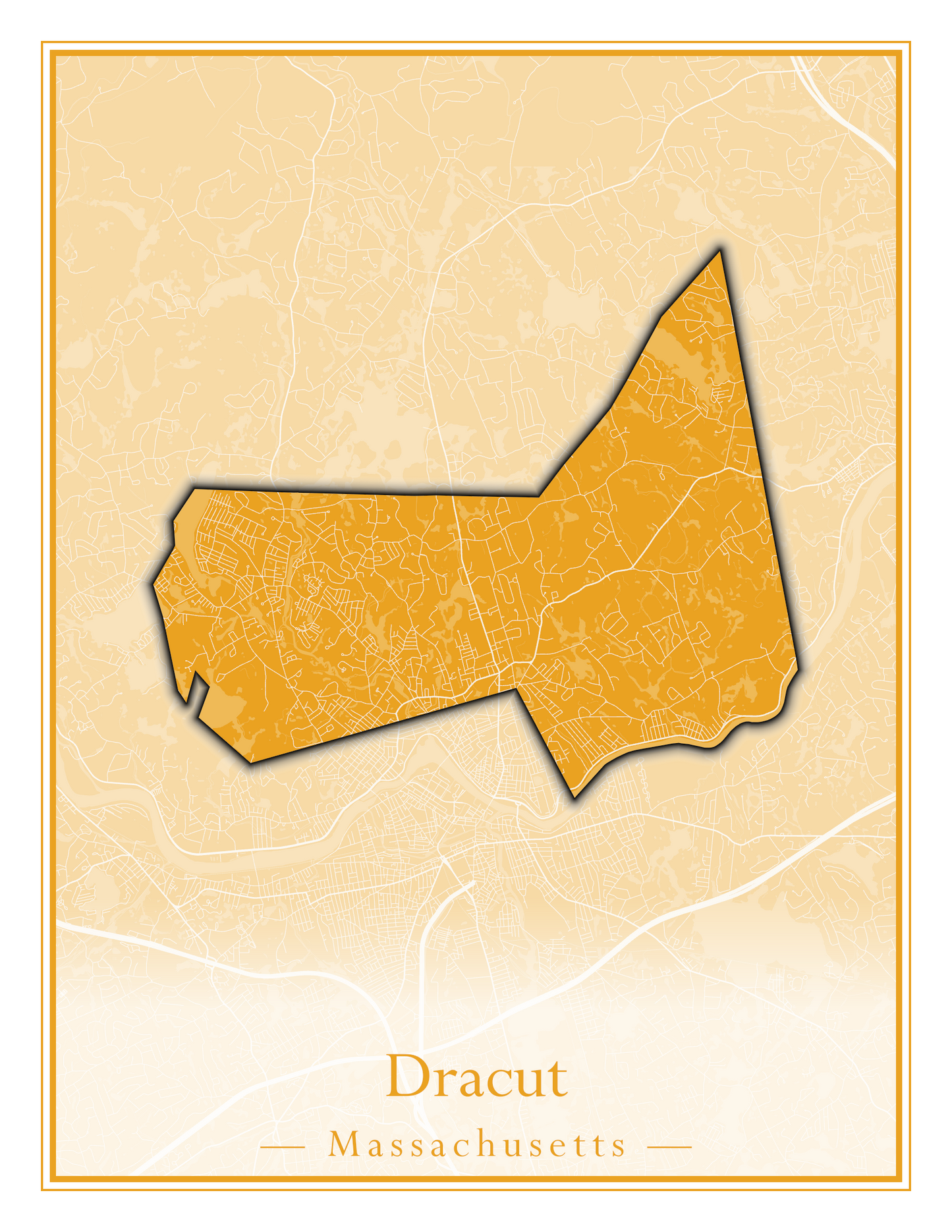 Massachusetts Towns - Street Map (Dighton - Dracut)