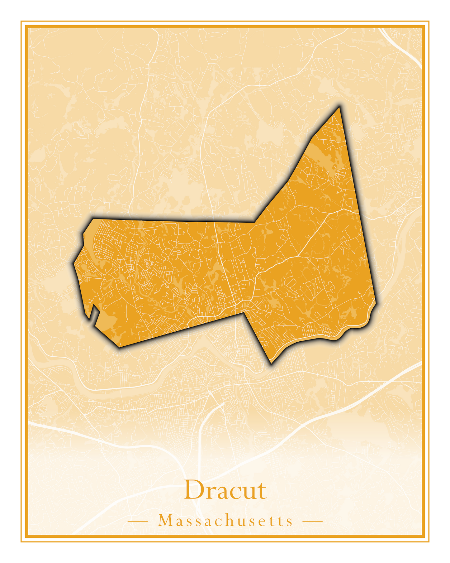 Massachusetts Towns - Street Map (Dighton - Dracut)