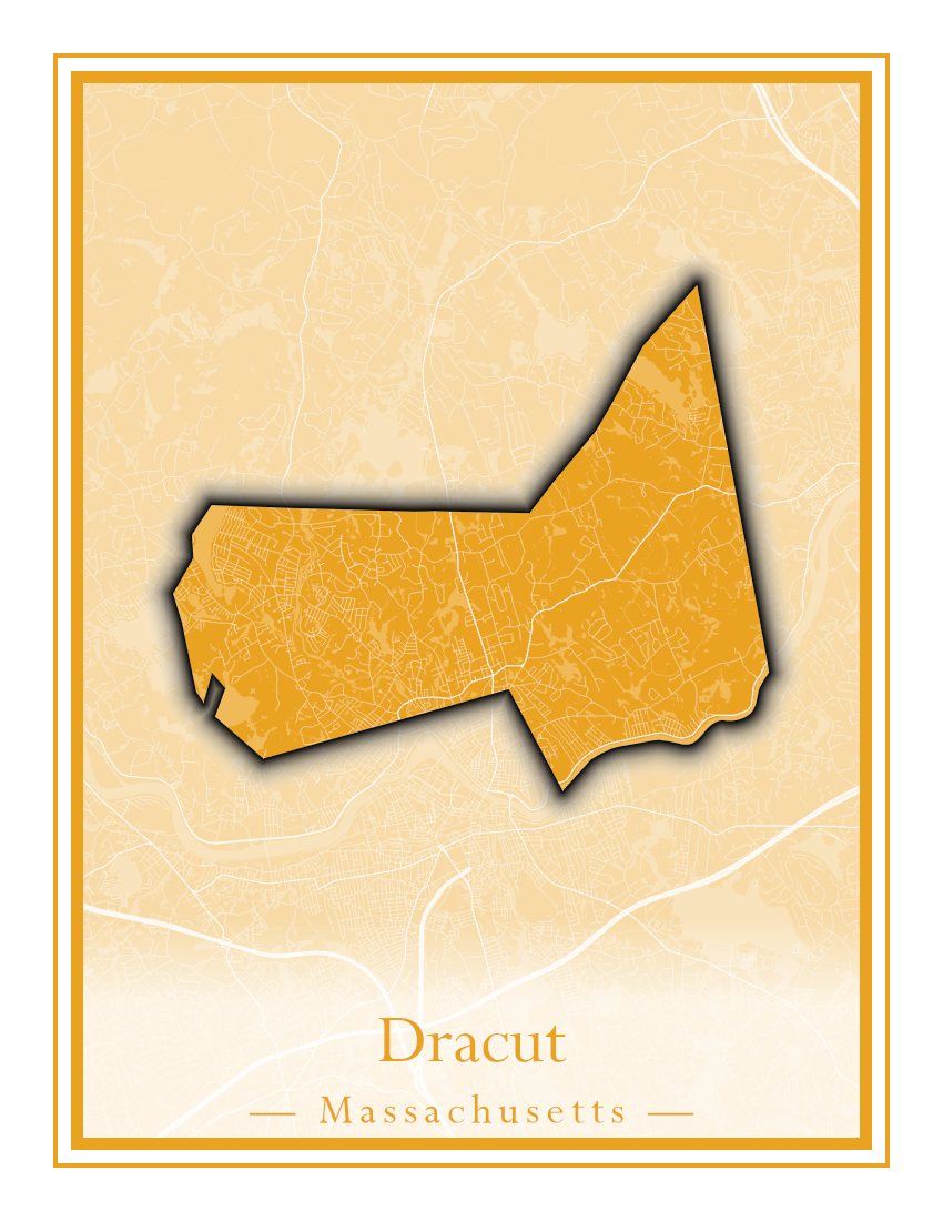 Massachusetts Towns - Street Map (Dighton - Dracut)