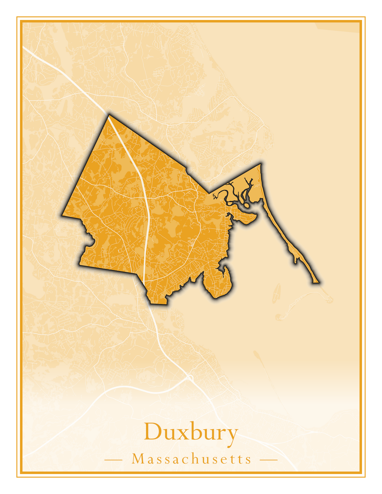 Massachusetts Towns - Street Map (Dudley - East Bridgewater)