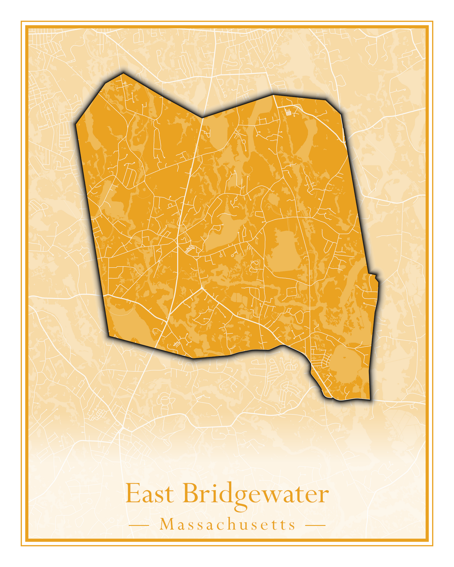 Massachusetts Towns - Street Map (Dudley - East Bridgewater)