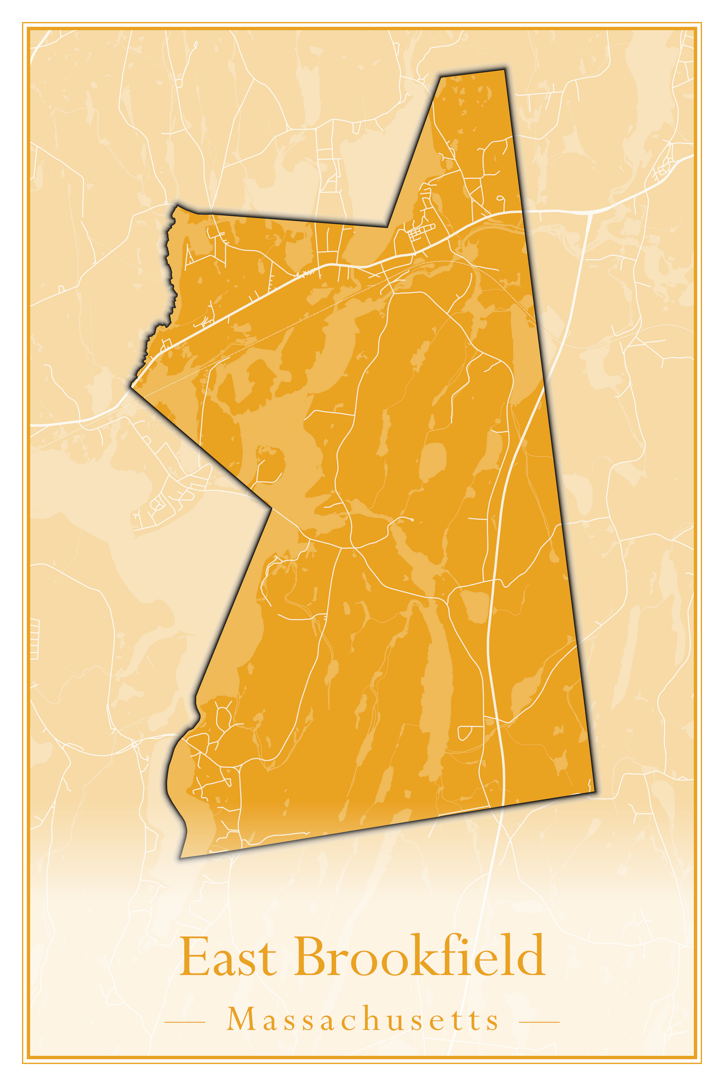 Massachusetts Towns - Street Map (East Brookfield - Easthampton)