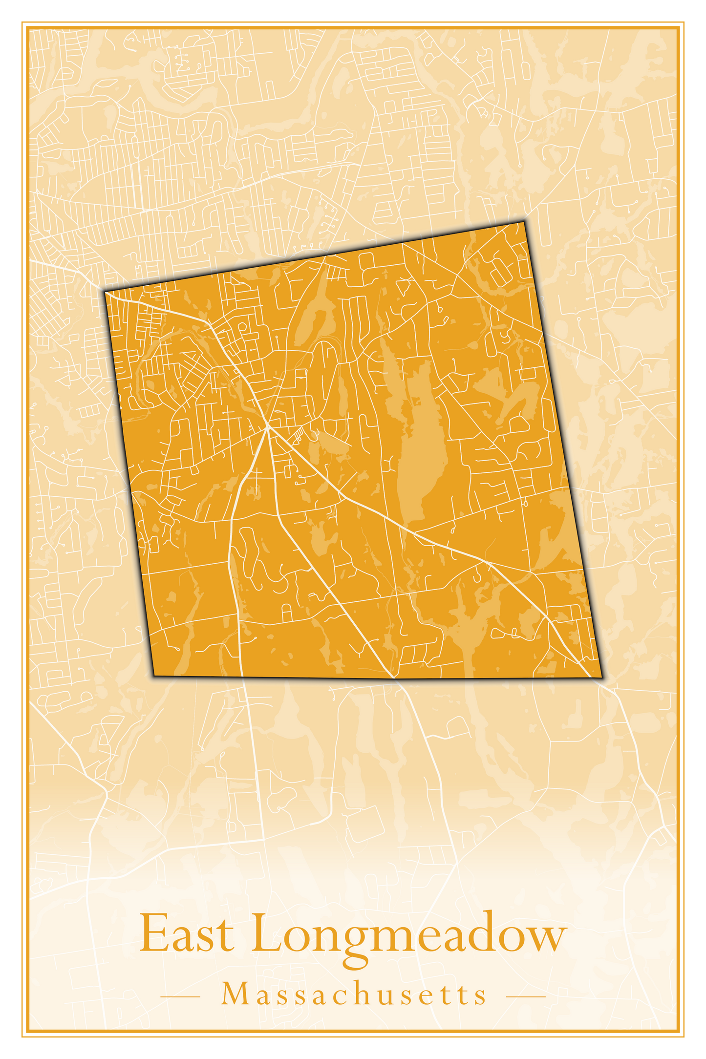 Massachusetts Towns - Street Map (East Brookfield - Easthampton)