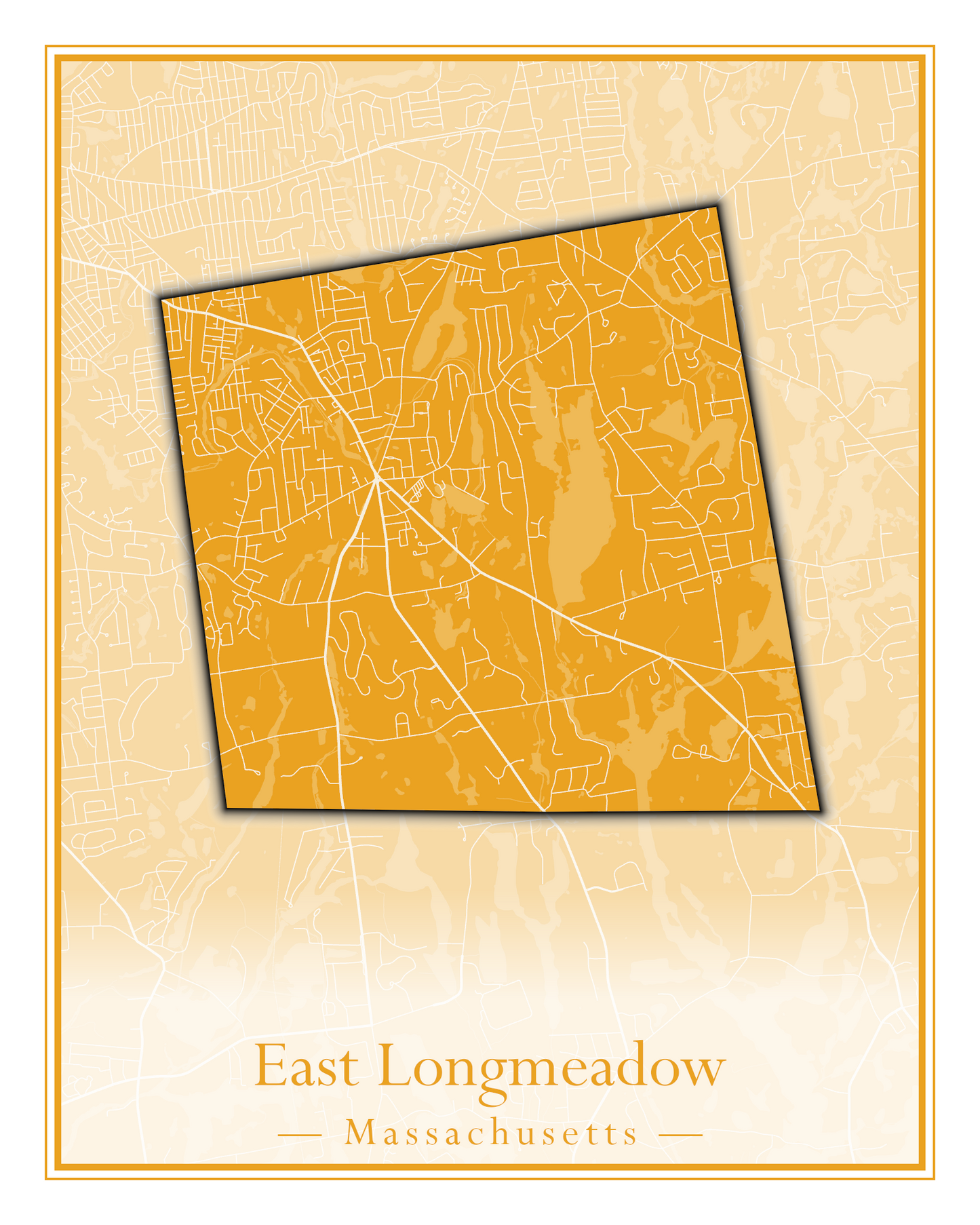 Massachusetts Towns - Street Map (East Brookfield - Easthampton)