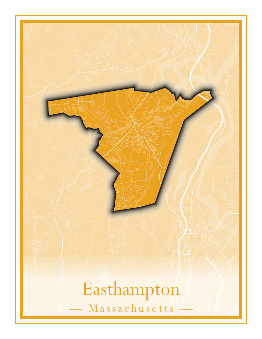 Massachusetts Towns - Street Map (East Brookfield - Easthampton)