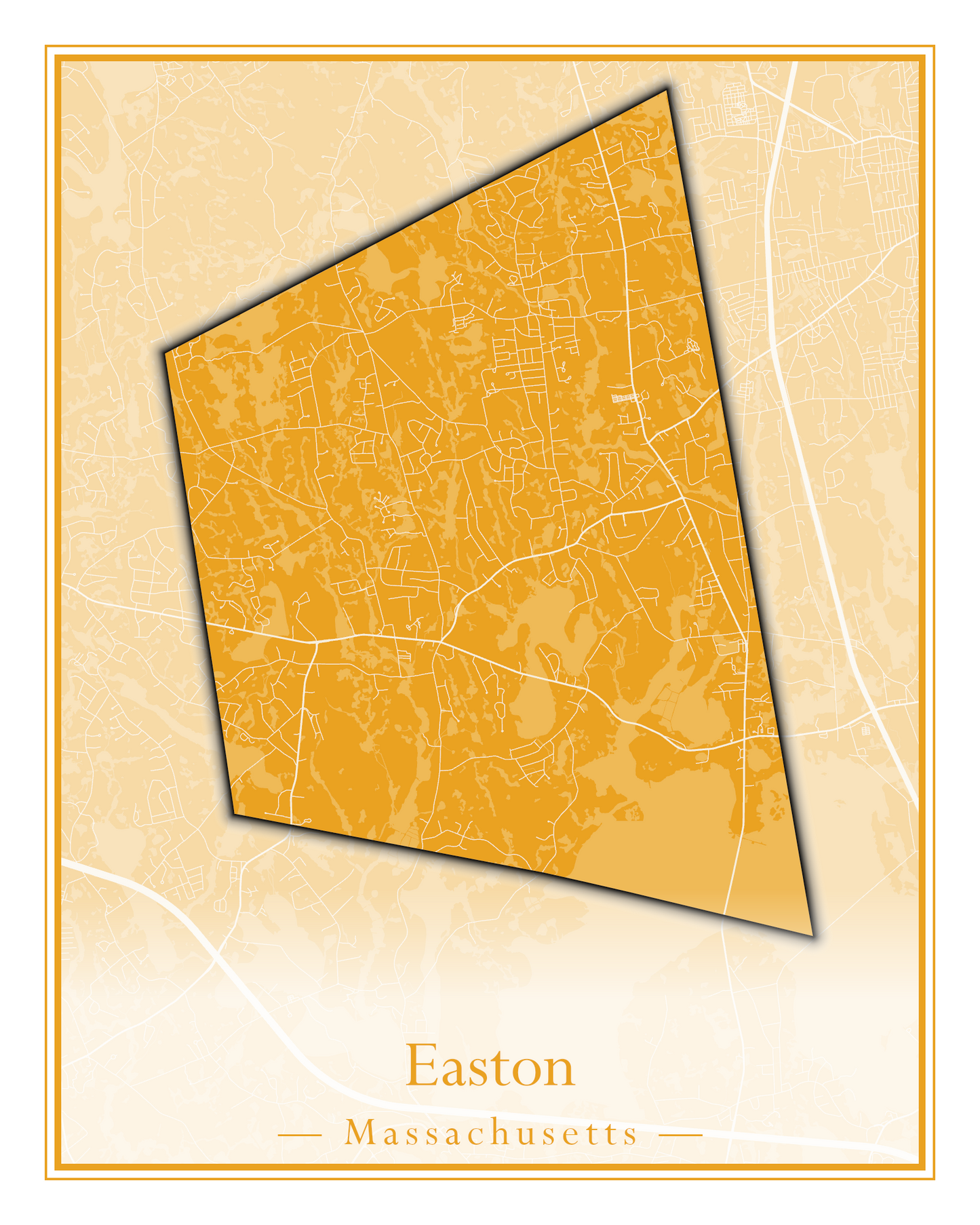 Massachusetts Towns - Street Map (Easton - Erving)