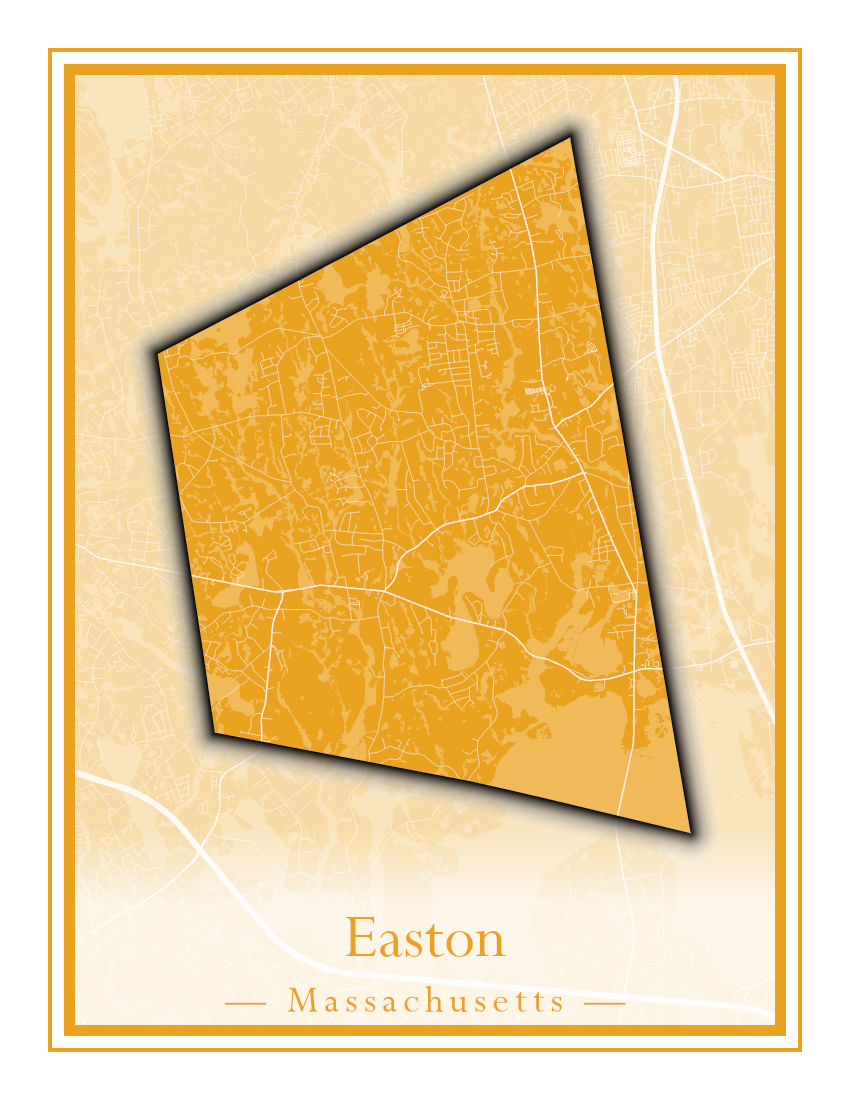 Massachusetts Towns - Street Map (Easton - Erving)