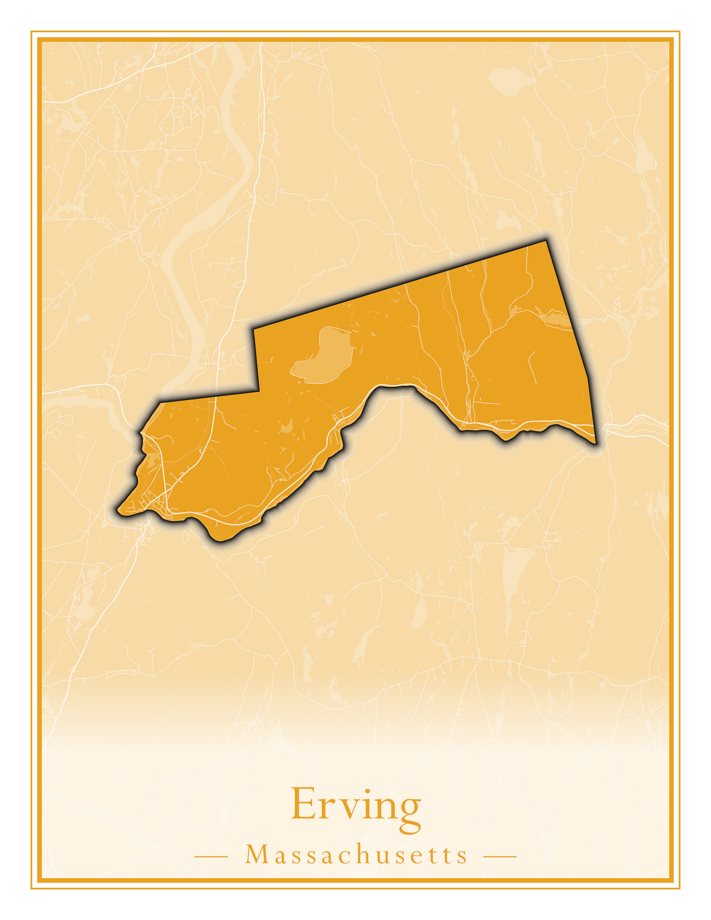 Massachusetts Towns - Street Map (Easton - Erving)