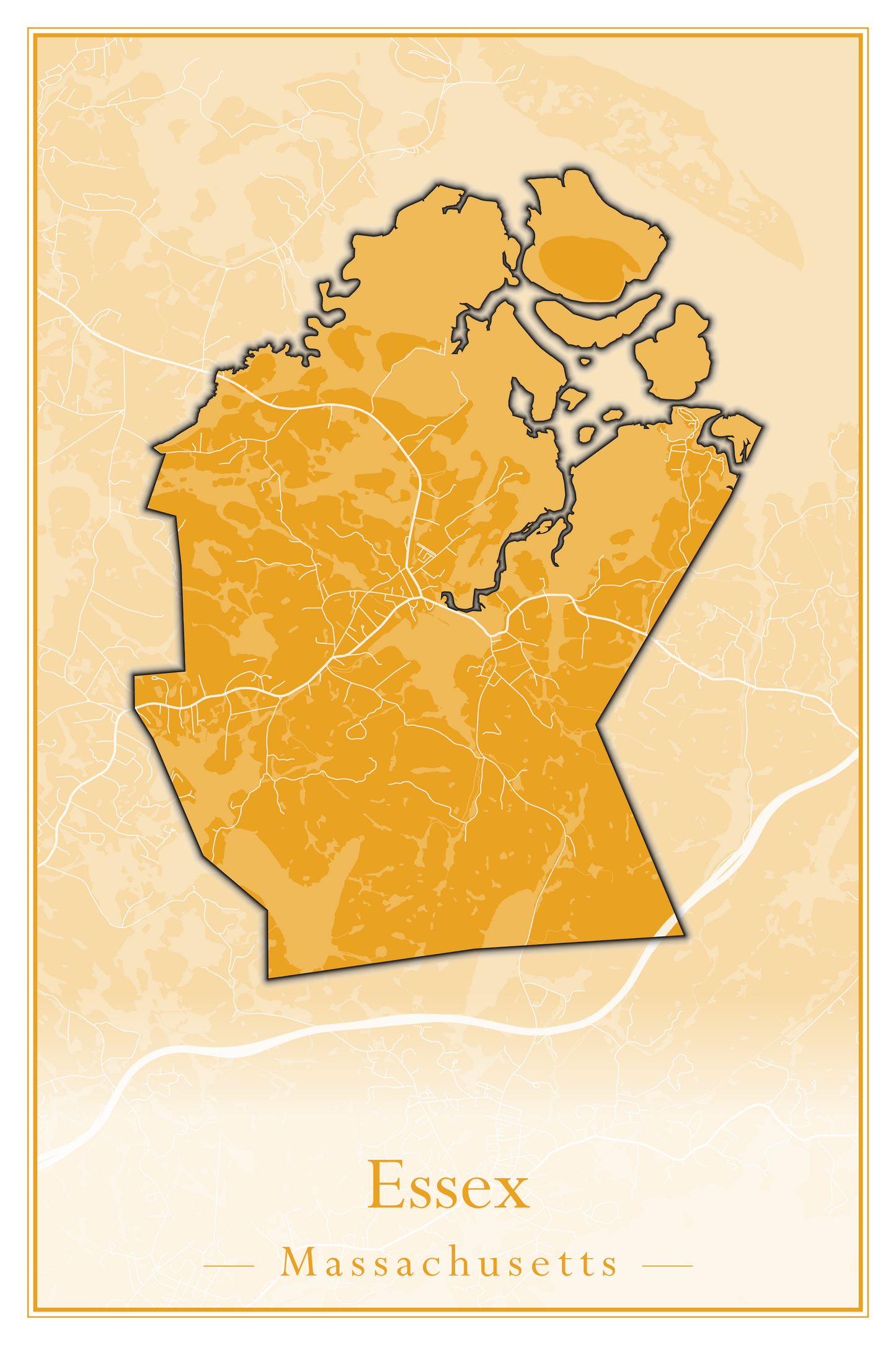 Massachusetts Towns - Street Map (Essex - Fall River)