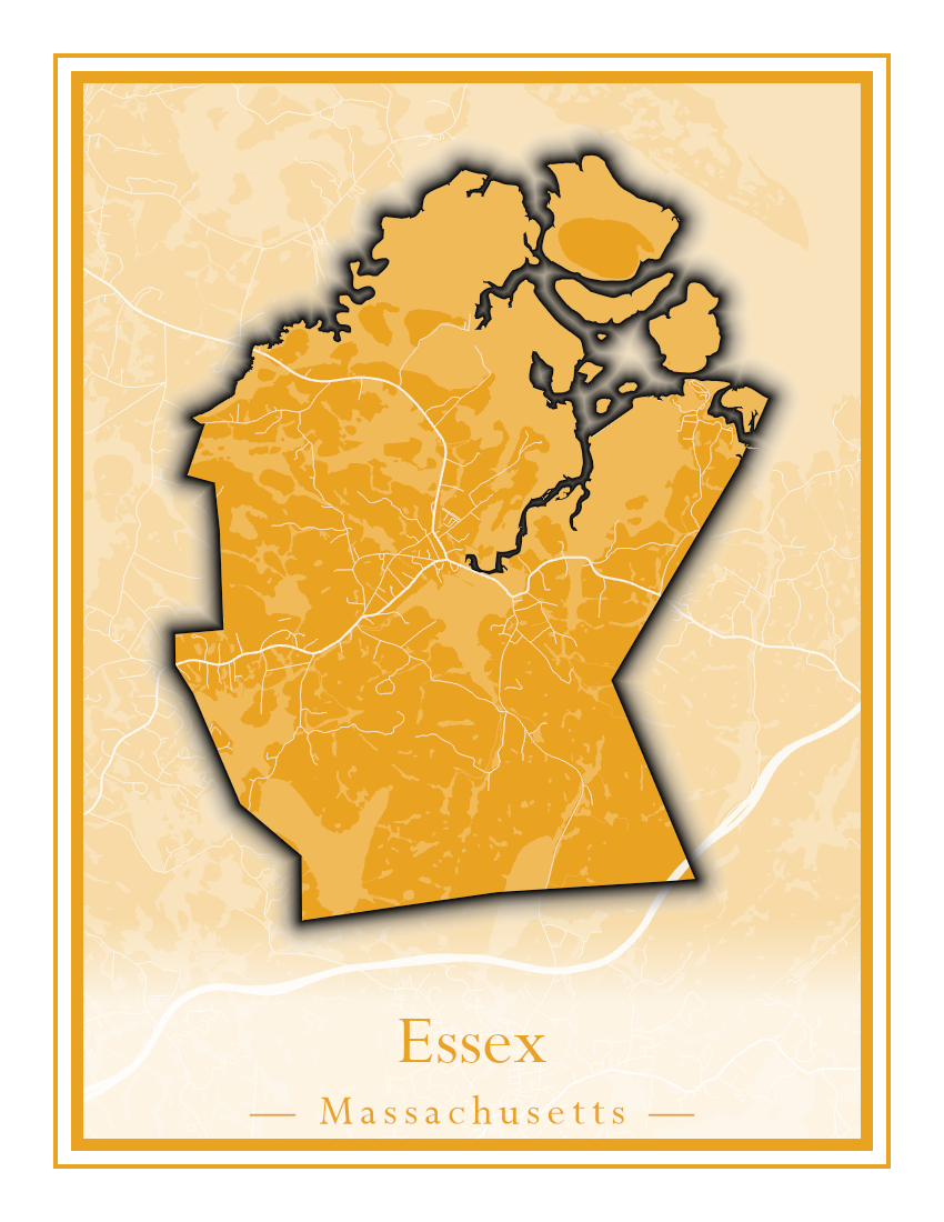 Massachusetts Towns - Street Map (Essex - Fall River)