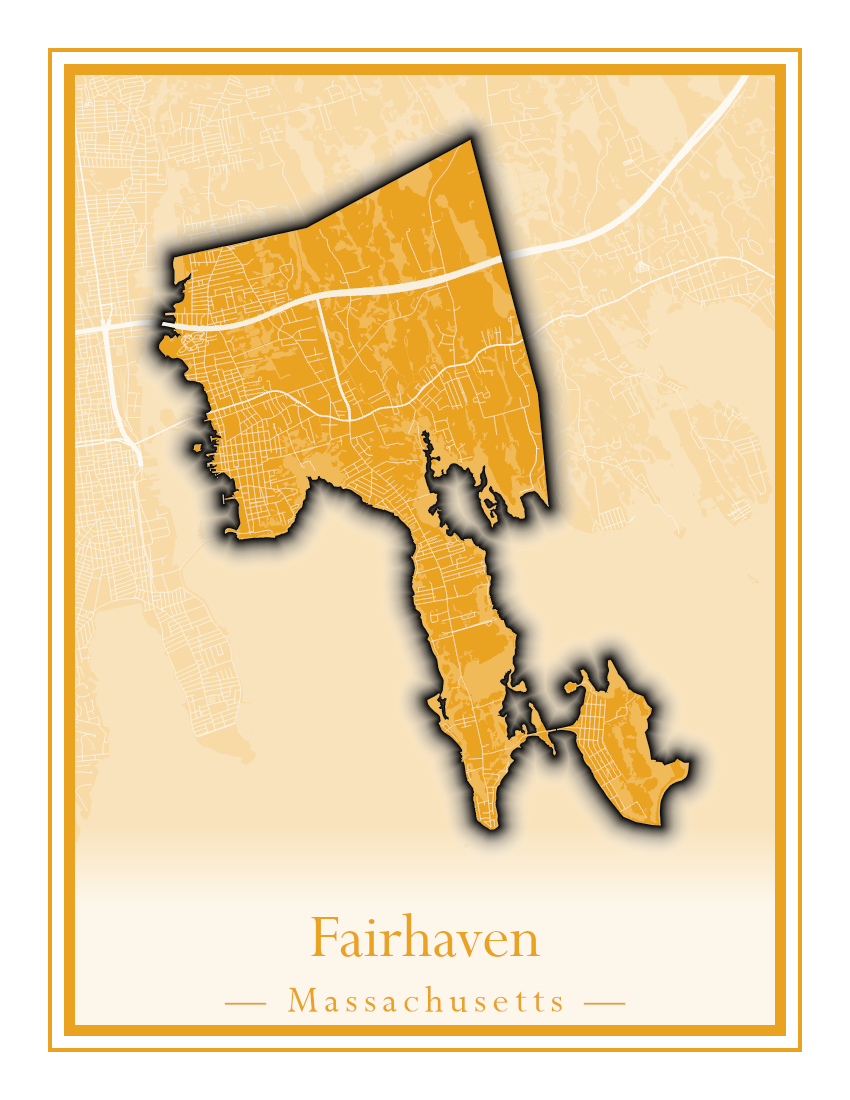 Massachusetts Towns - Street Map (Essex - Fall River)