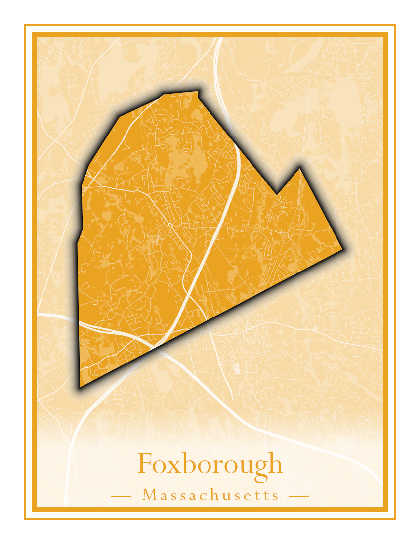 Massachusetts Towns - Street Map (Falmouth - Foxborough)