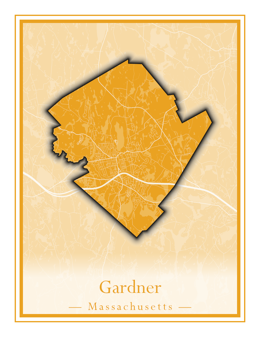 Massachusetts Towns - Street Map (Framingham - Gardner)