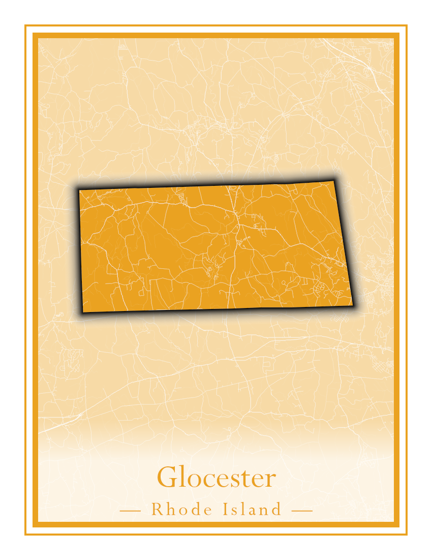 Rhode Island Towns - Street Map (Glocester - Johnston)