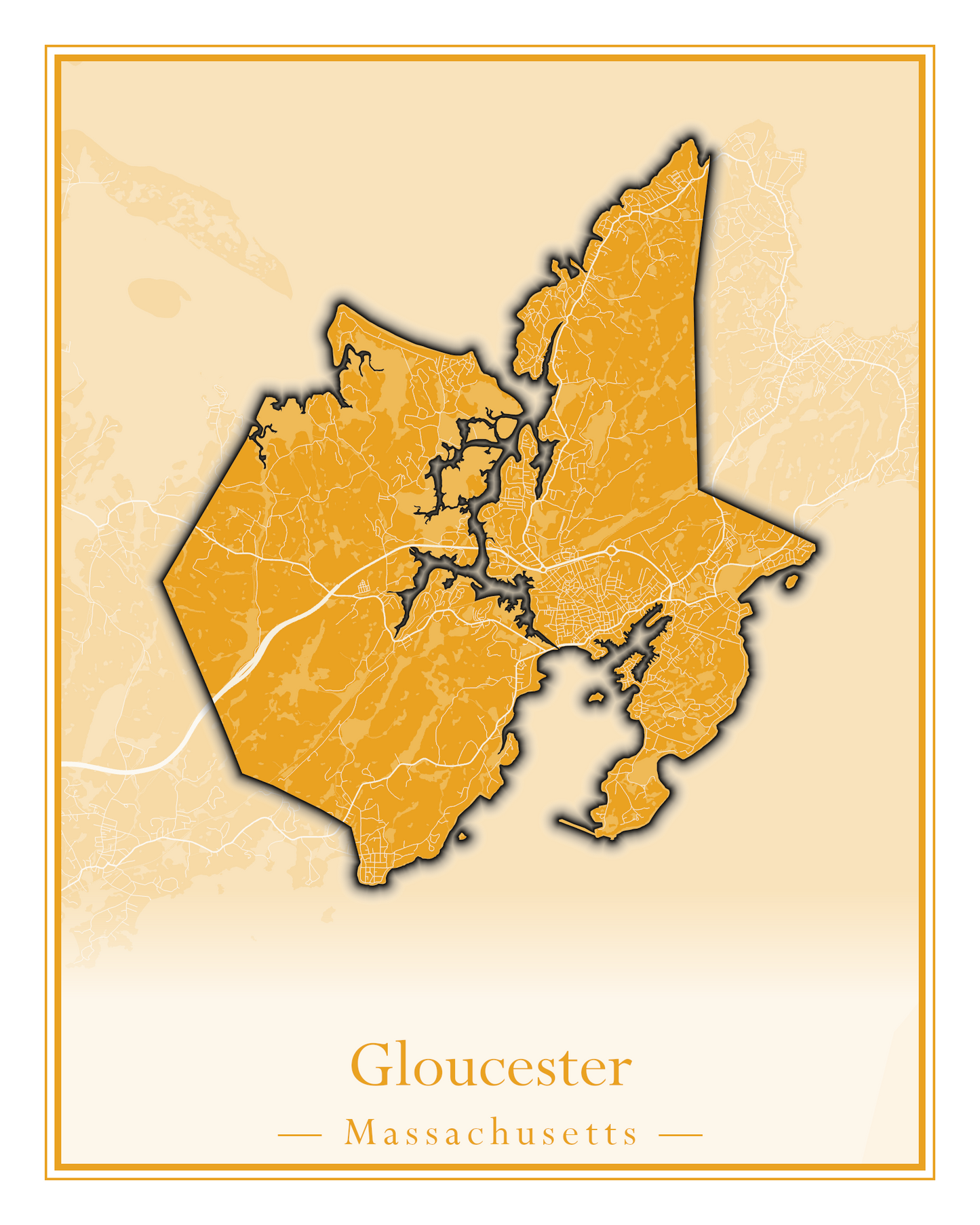 Massachusetts Towns - Street Map (Georgetown - Goshen)