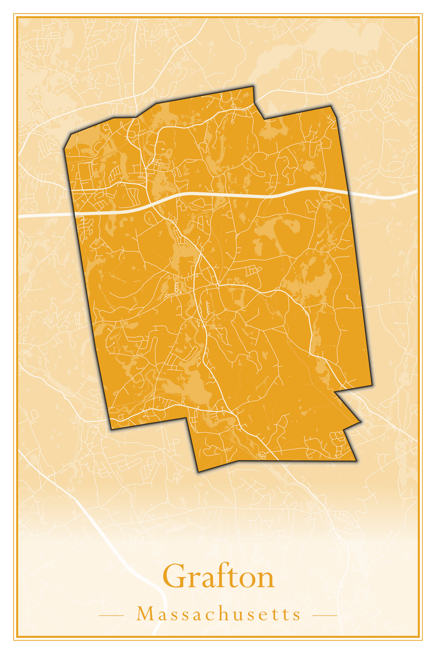 Massachusetts Towns - Street Map (Gosnold - Granville)