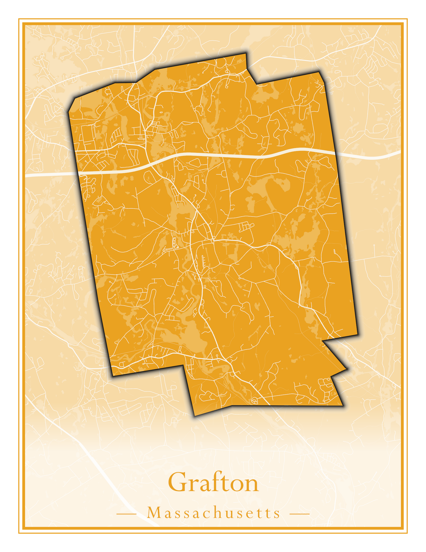 Massachusetts Towns - Street Map (Gosnold - Granville)