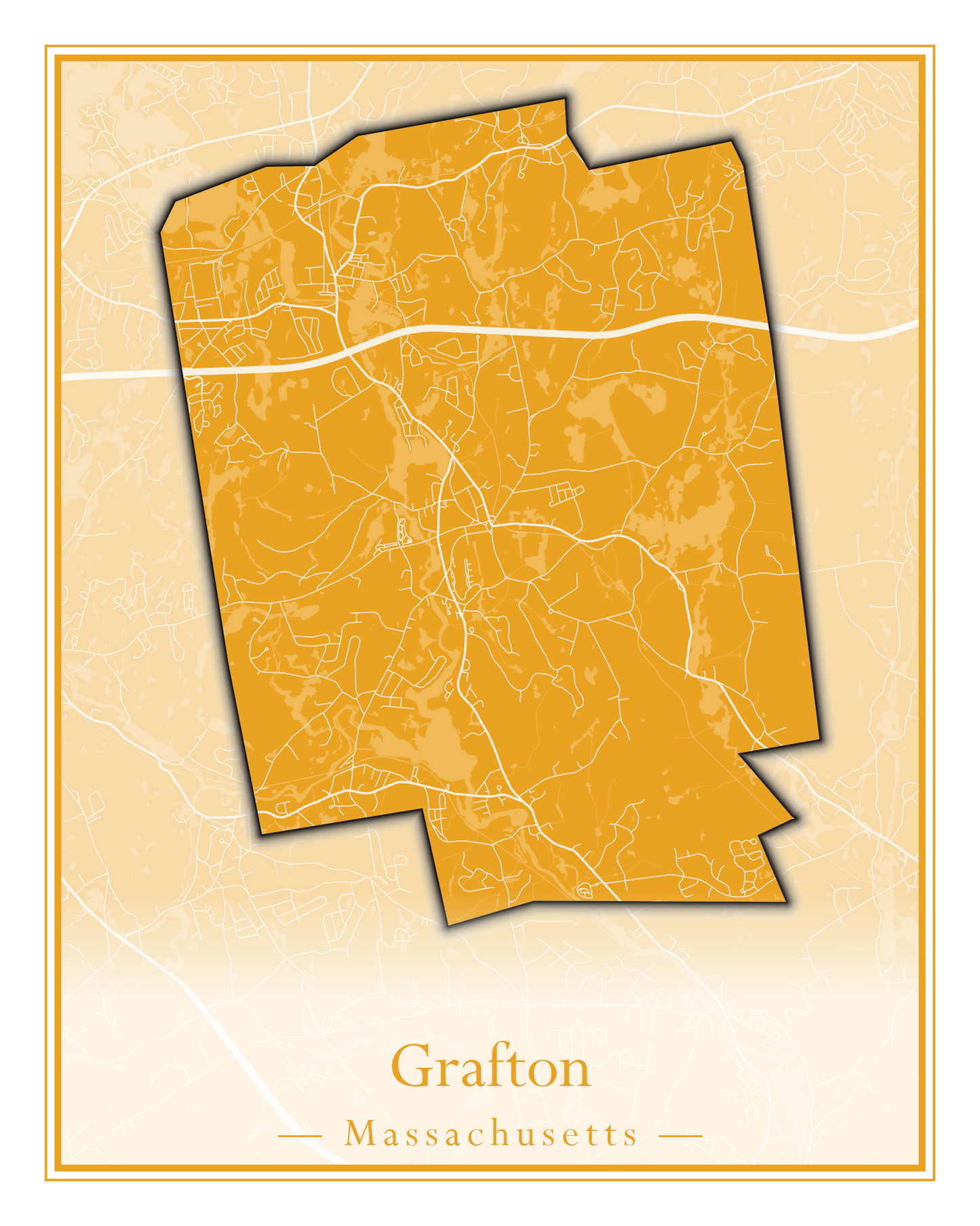 Massachusetts Towns - Street Map (Gosnold - Granville)