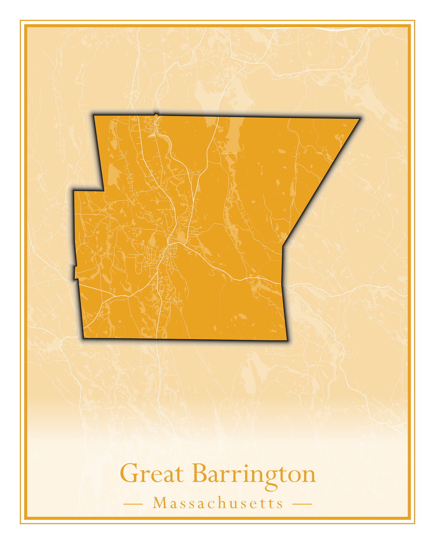 Massachusetts Towns - Street Map (Great Barrington - Groveland)