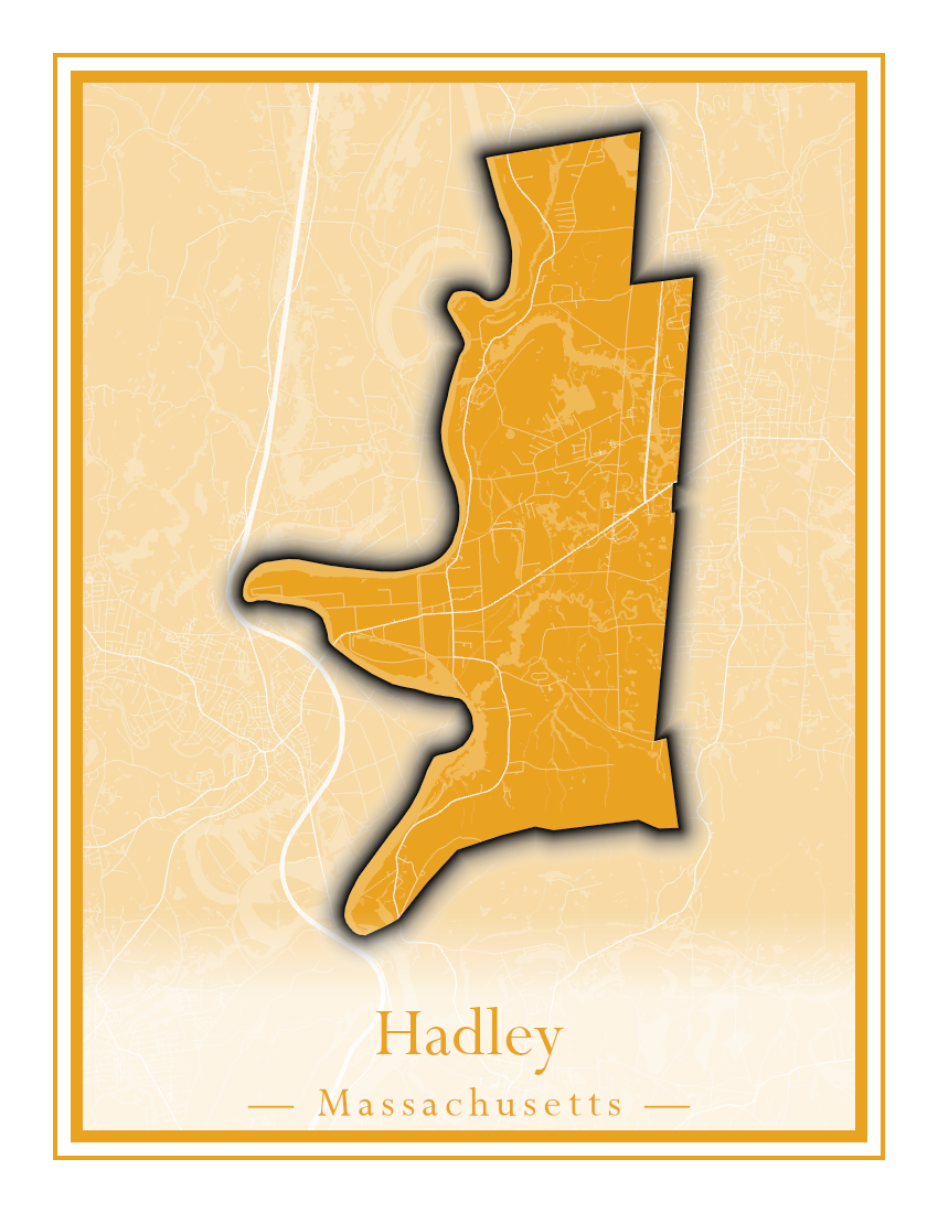 Massachusetts Towns - Street Map (Hadley - Hampden)