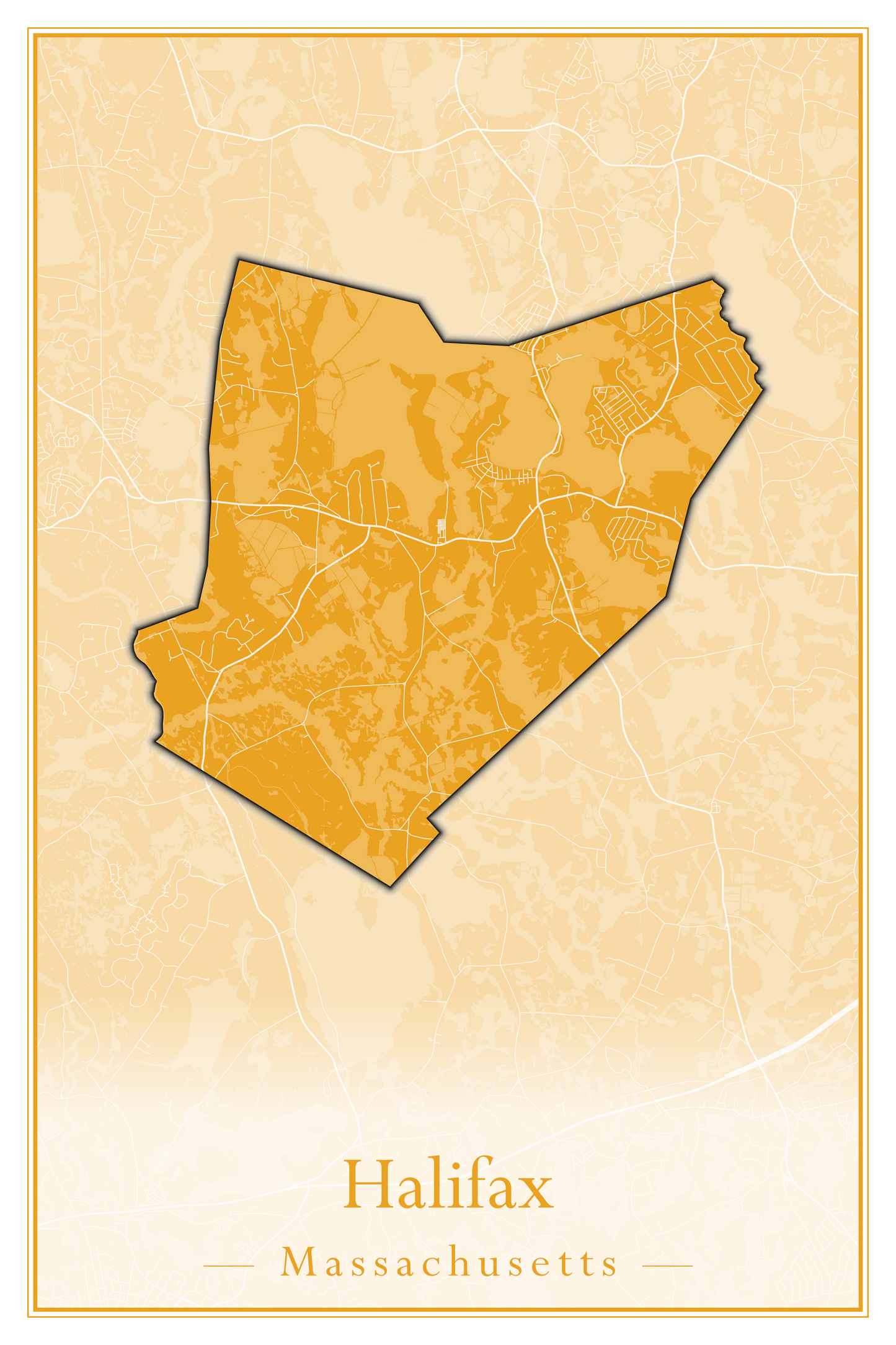 Massachusetts Towns - Street Map (Hadley - Hampden)