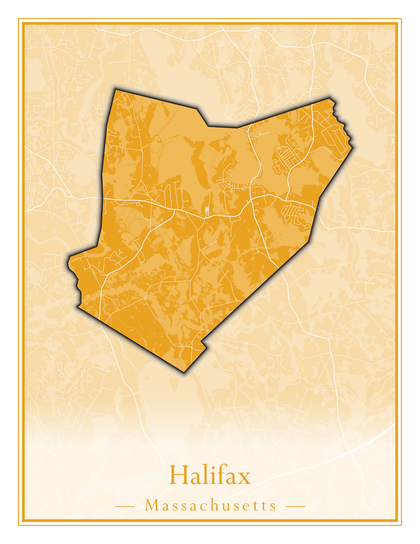 Massachusetts Towns - Street Map (Hadley - Hampden)