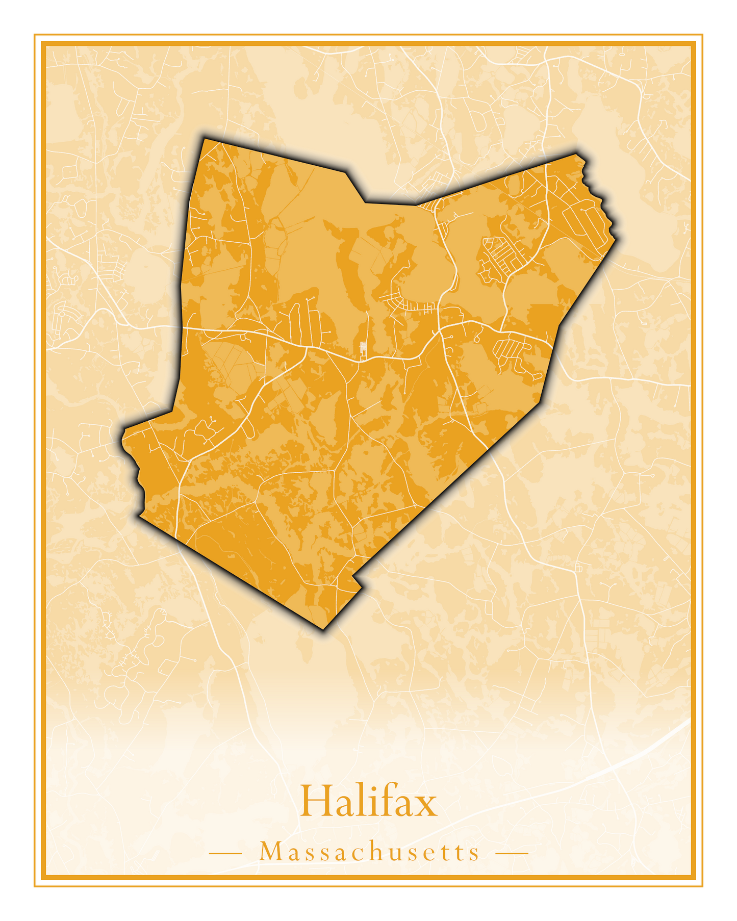 Massachusetts Towns - Street Map (Hadley - Hampden)