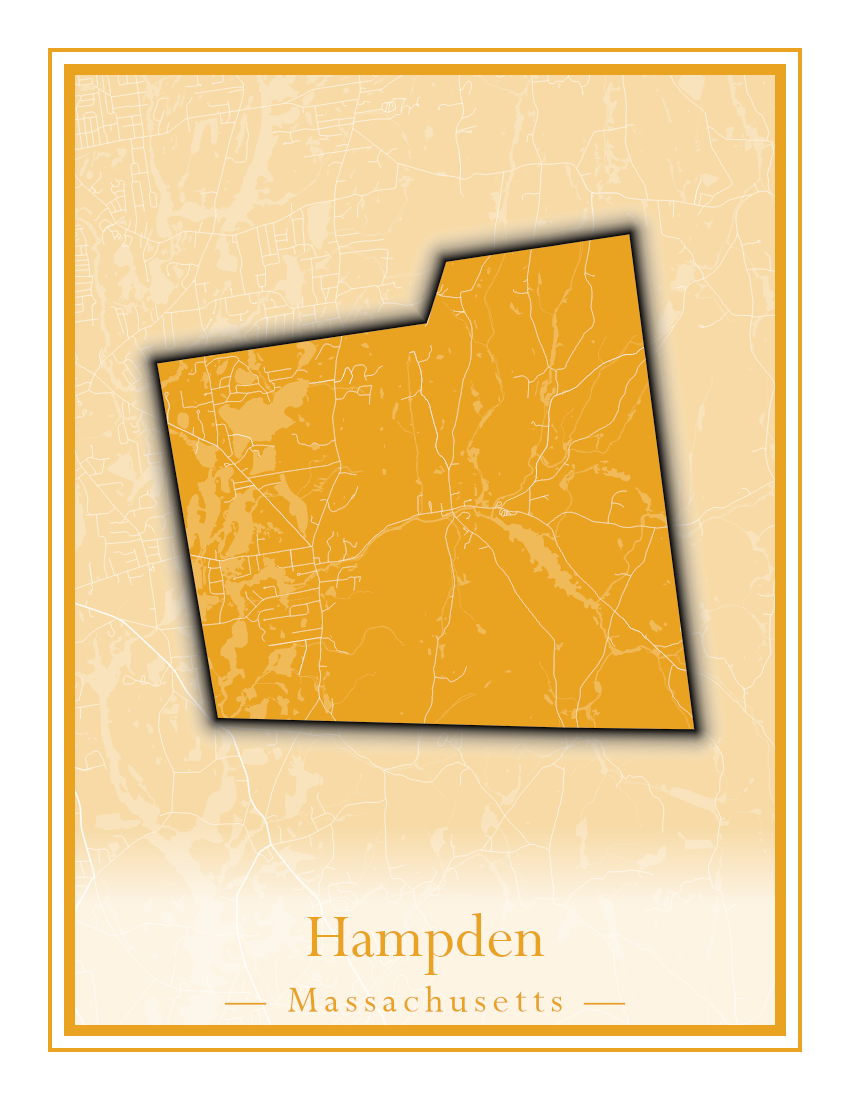 Massachusetts Towns - Street Map (Hadley - Hampden)