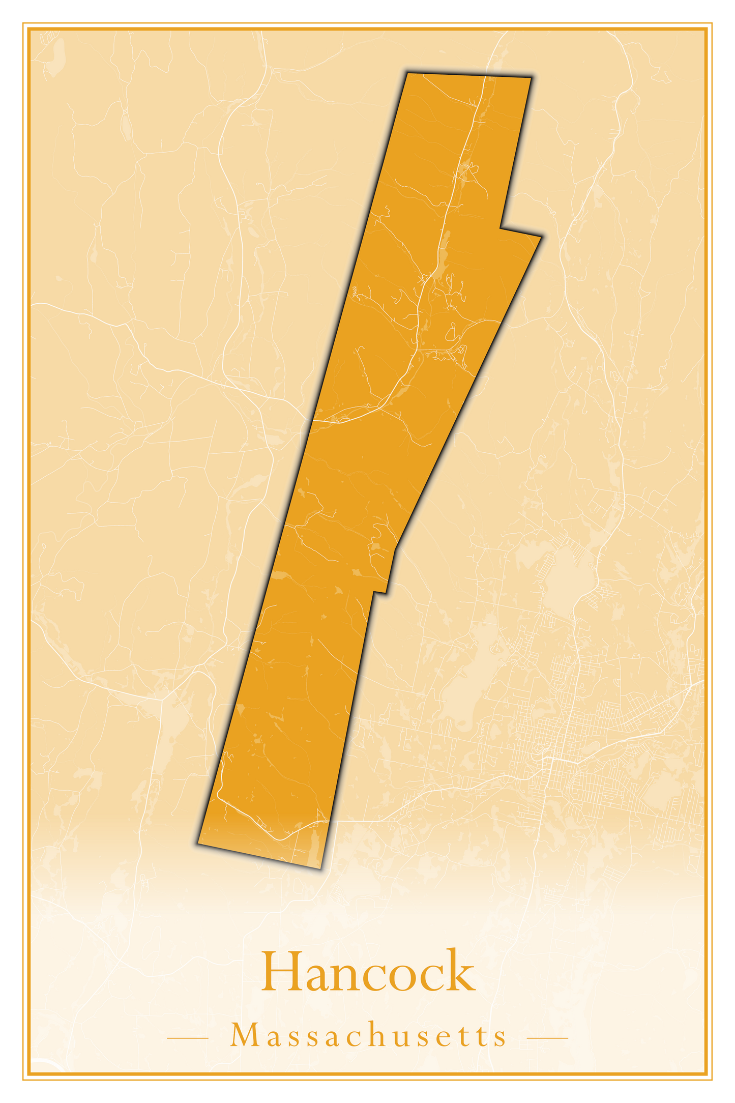 Massachusetts Towns - Street Map (Hancock - Hardwick)