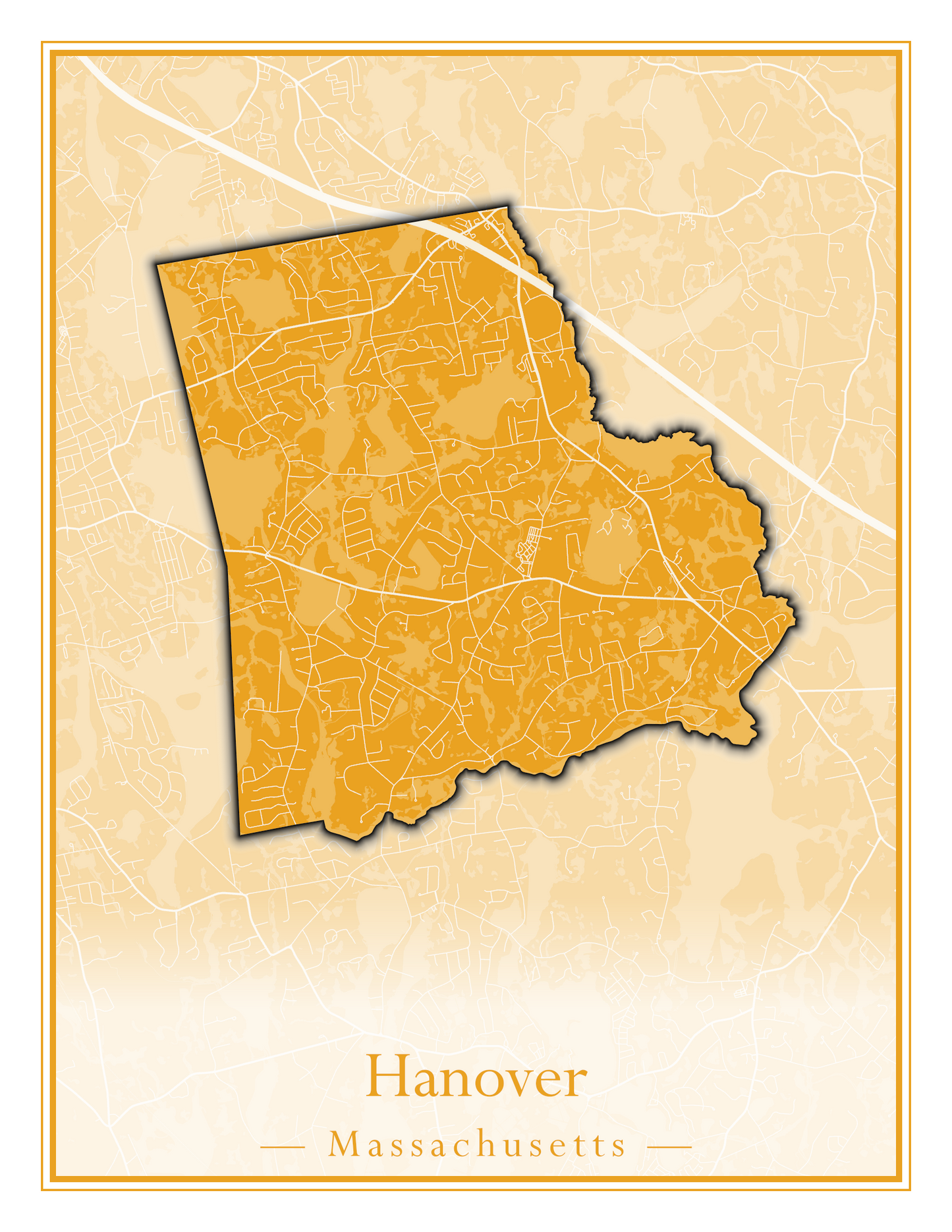 Massachusetts Towns - Street Map (Hancock - Hardwick)