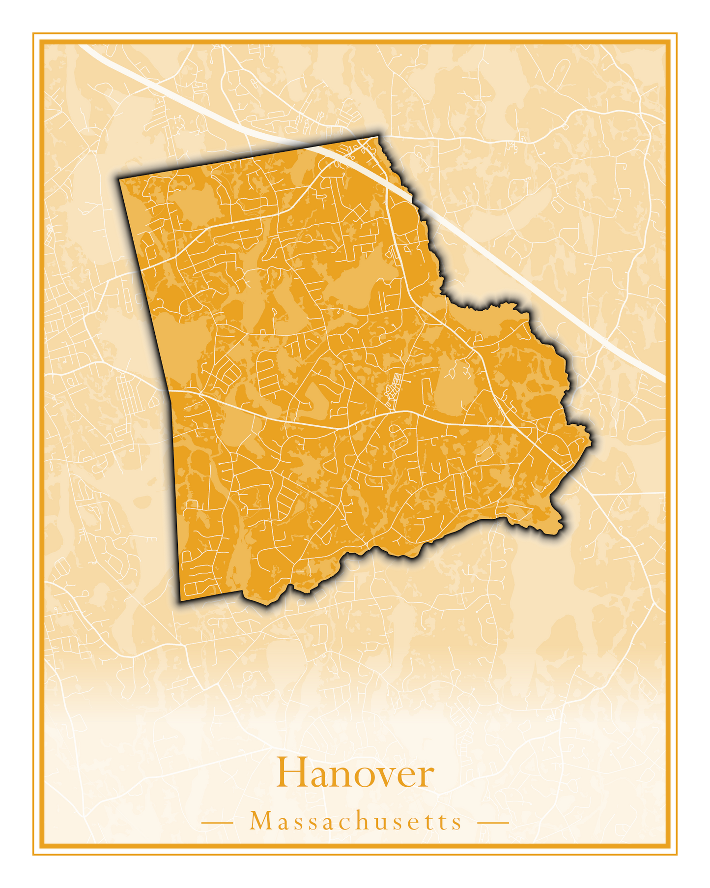 Massachusetts Towns - Street Map (Hancock - Hardwick)