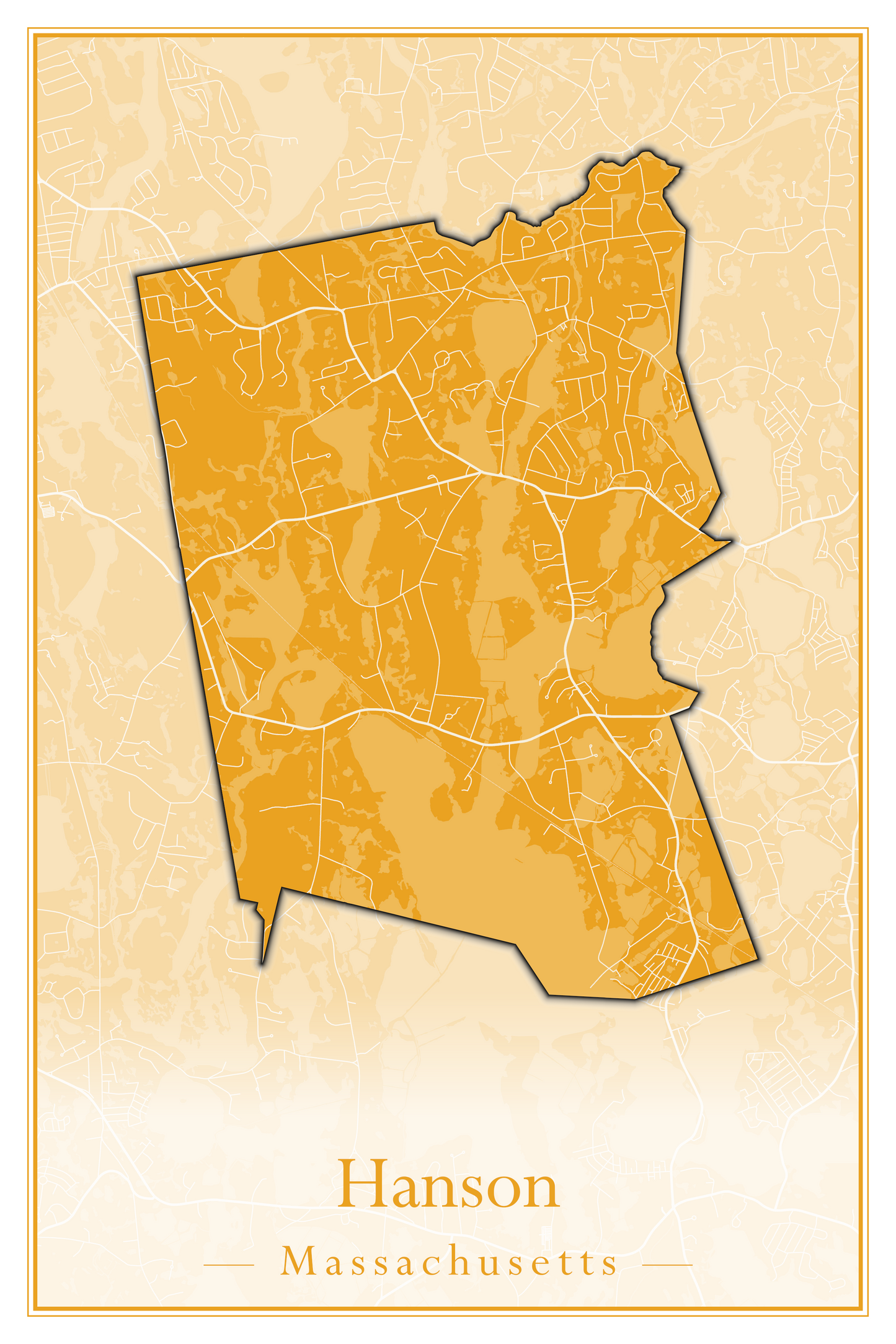 Massachusetts Towns - Street Map (Hancock - Hardwick)