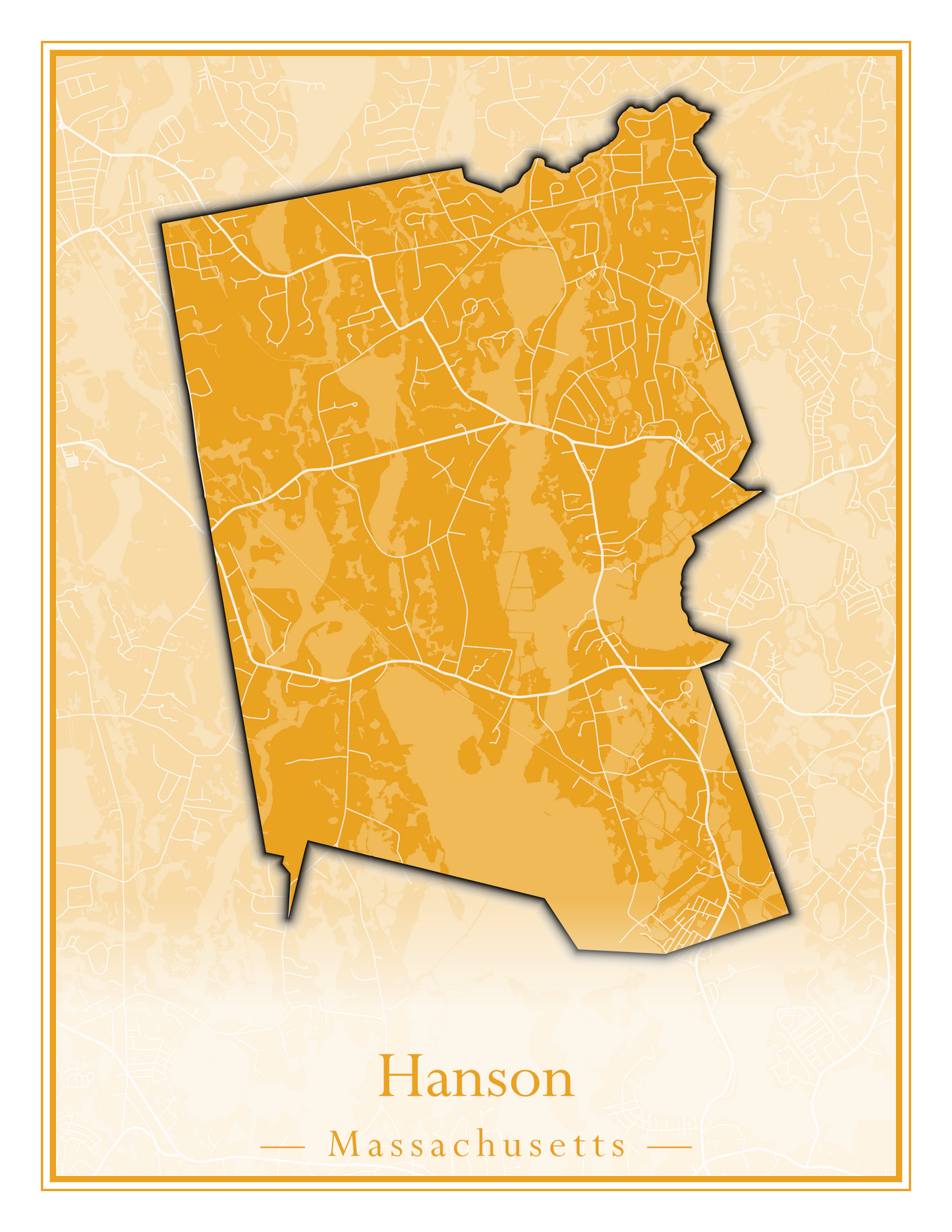 Massachusetts Towns - Street Map (Hancock - Hardwick)