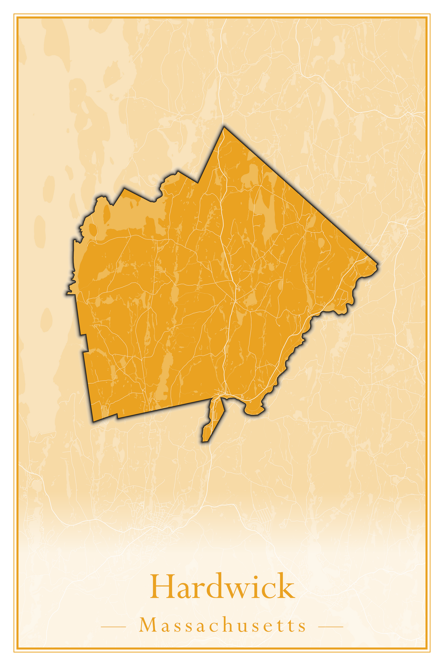 Massachusetts Towns - Street Map (Hancock - Hardwick)