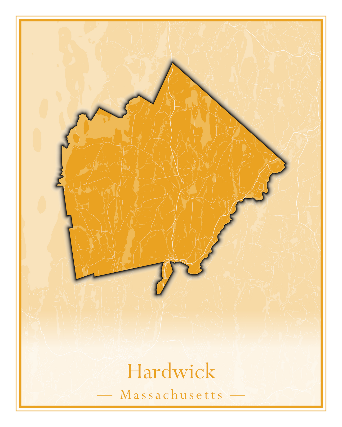 Massachusetts Towns - Street Map (Hancock - Hardwick)