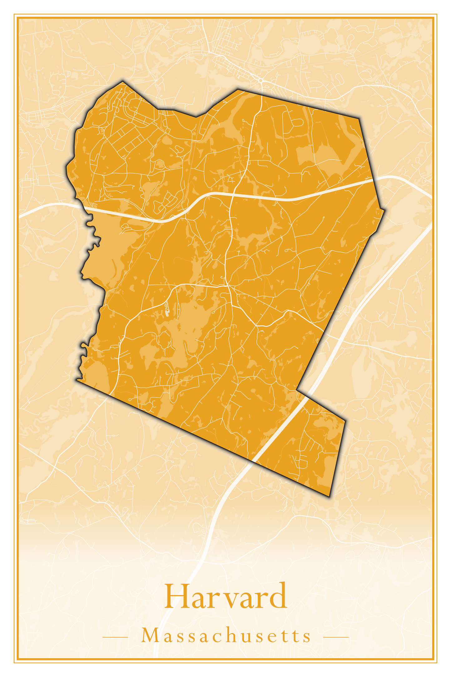 Massachusetts Towns - Street Map (Harvard - Haverhill)