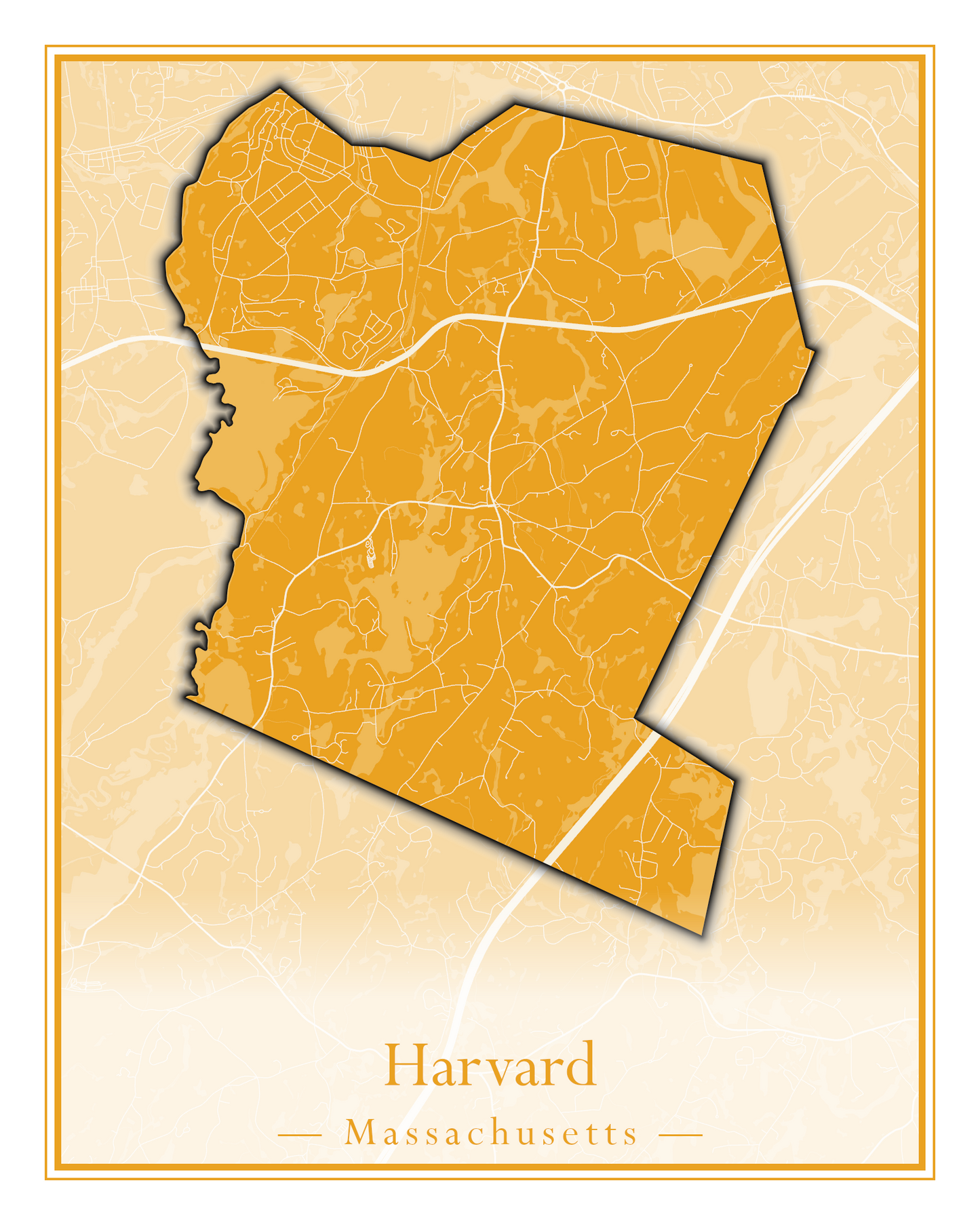 Massachusetts Towns - Street Map (Harvard - Haverhill)