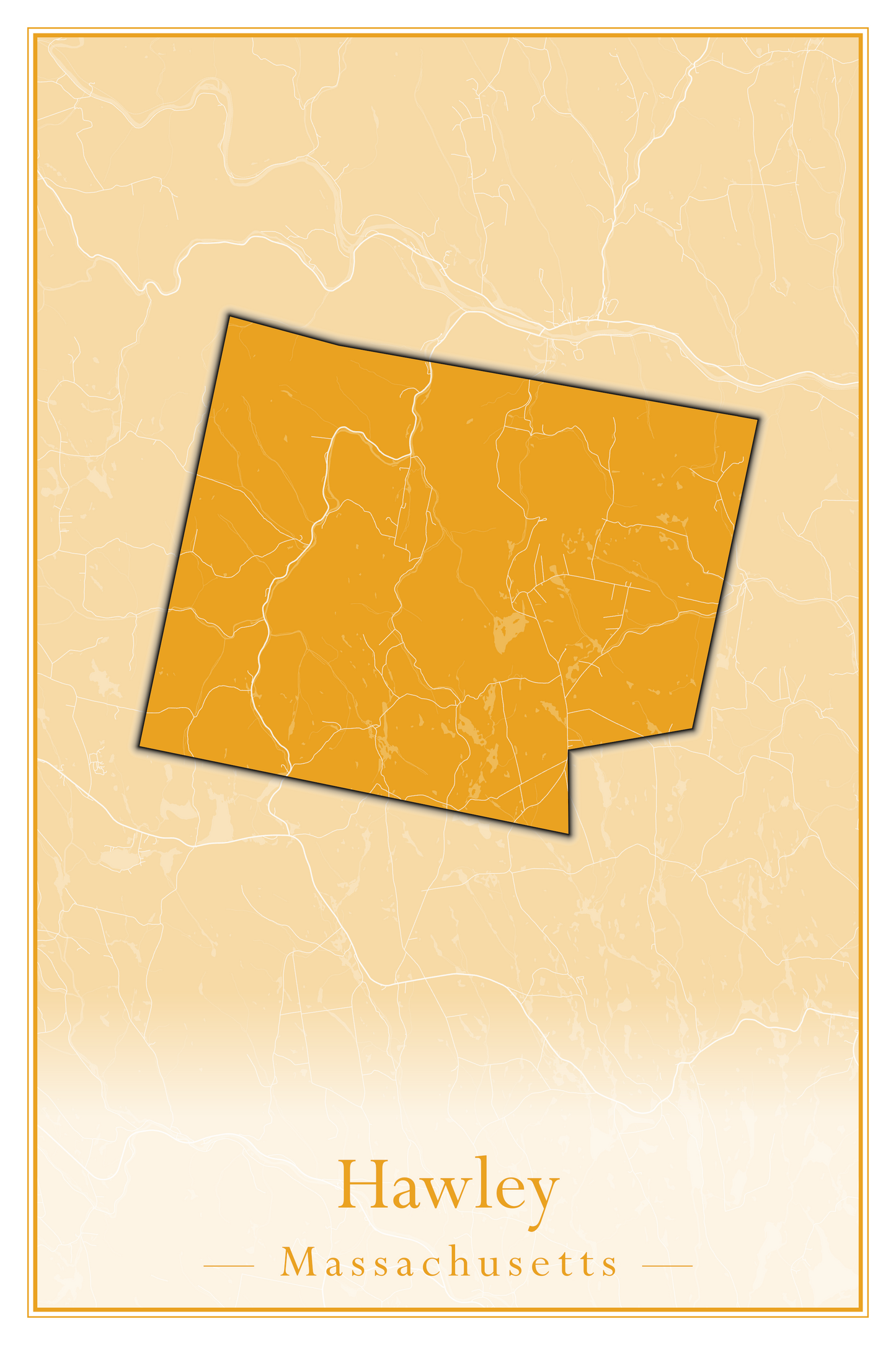 Massachusetts Towns - Street Map (Hawley - Hinsdale)